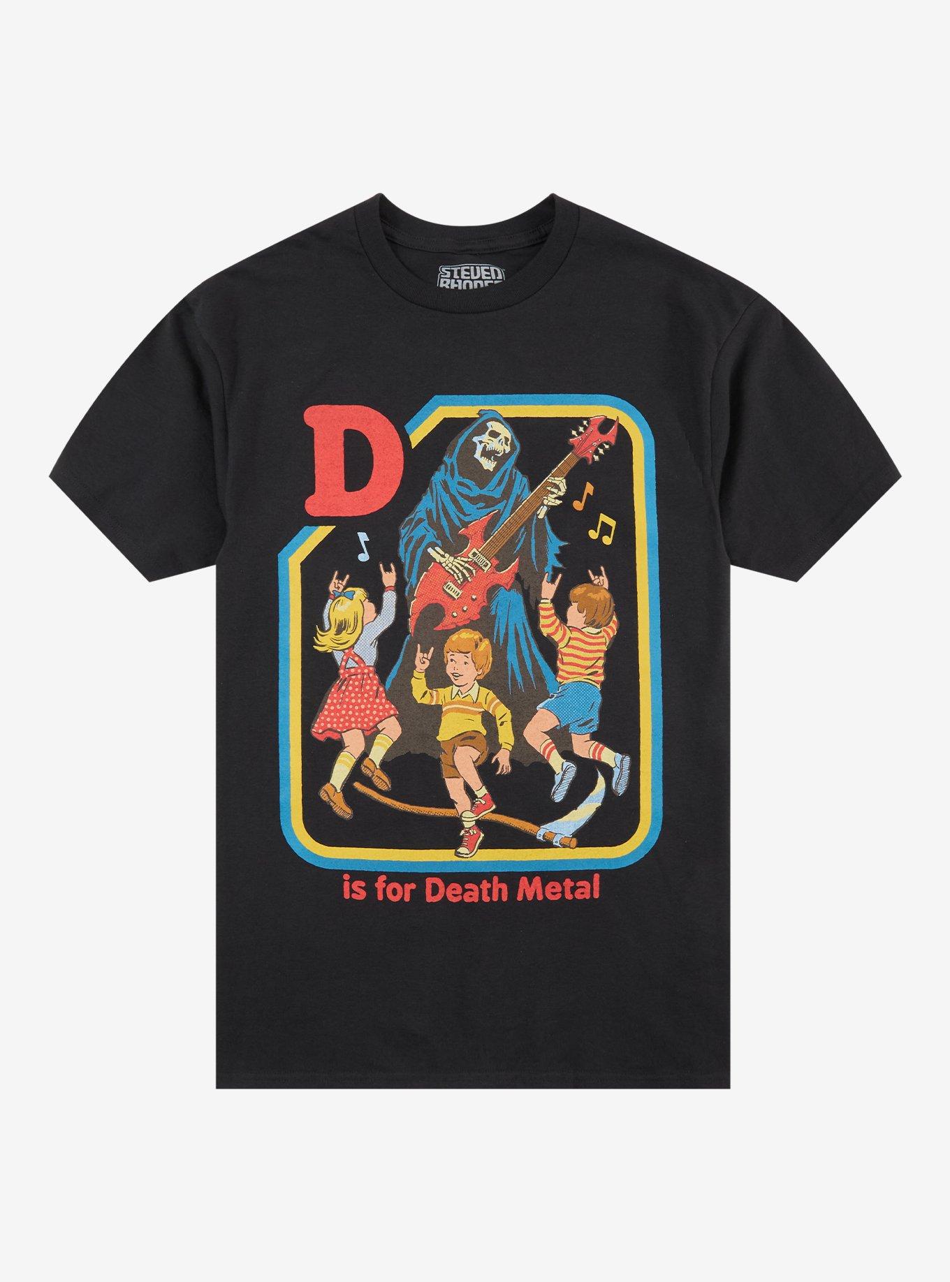 D Is For Death Metal T-Shirt By Steven Rhodes, , hi-res