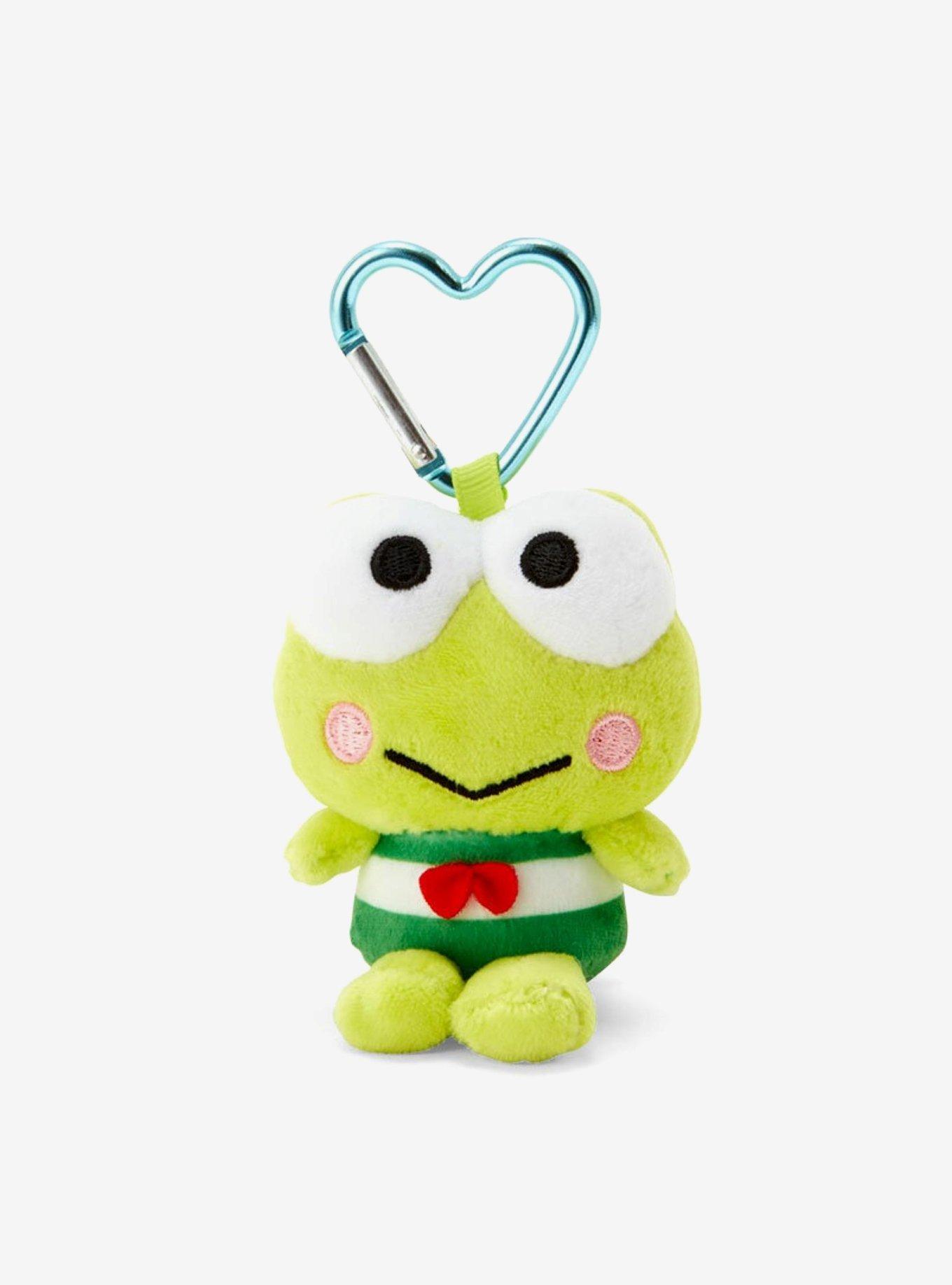 Sanrio Japan Originals Keroppi Heart Carabiner Plush Bag Charm, , hi-res