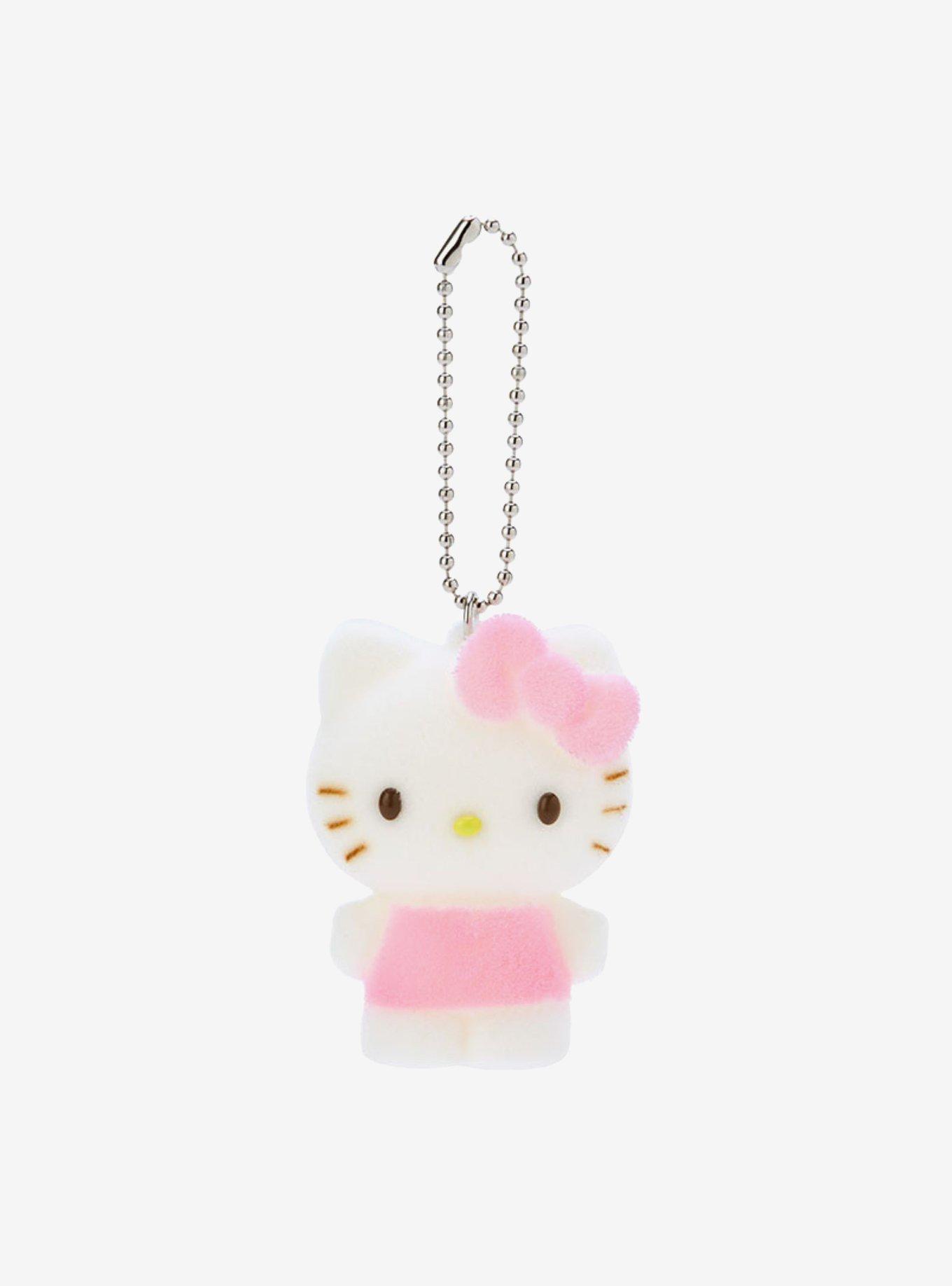 Sanrio Japan Originals Hello Kitty Flocked Figural Key Chain, , hi-res