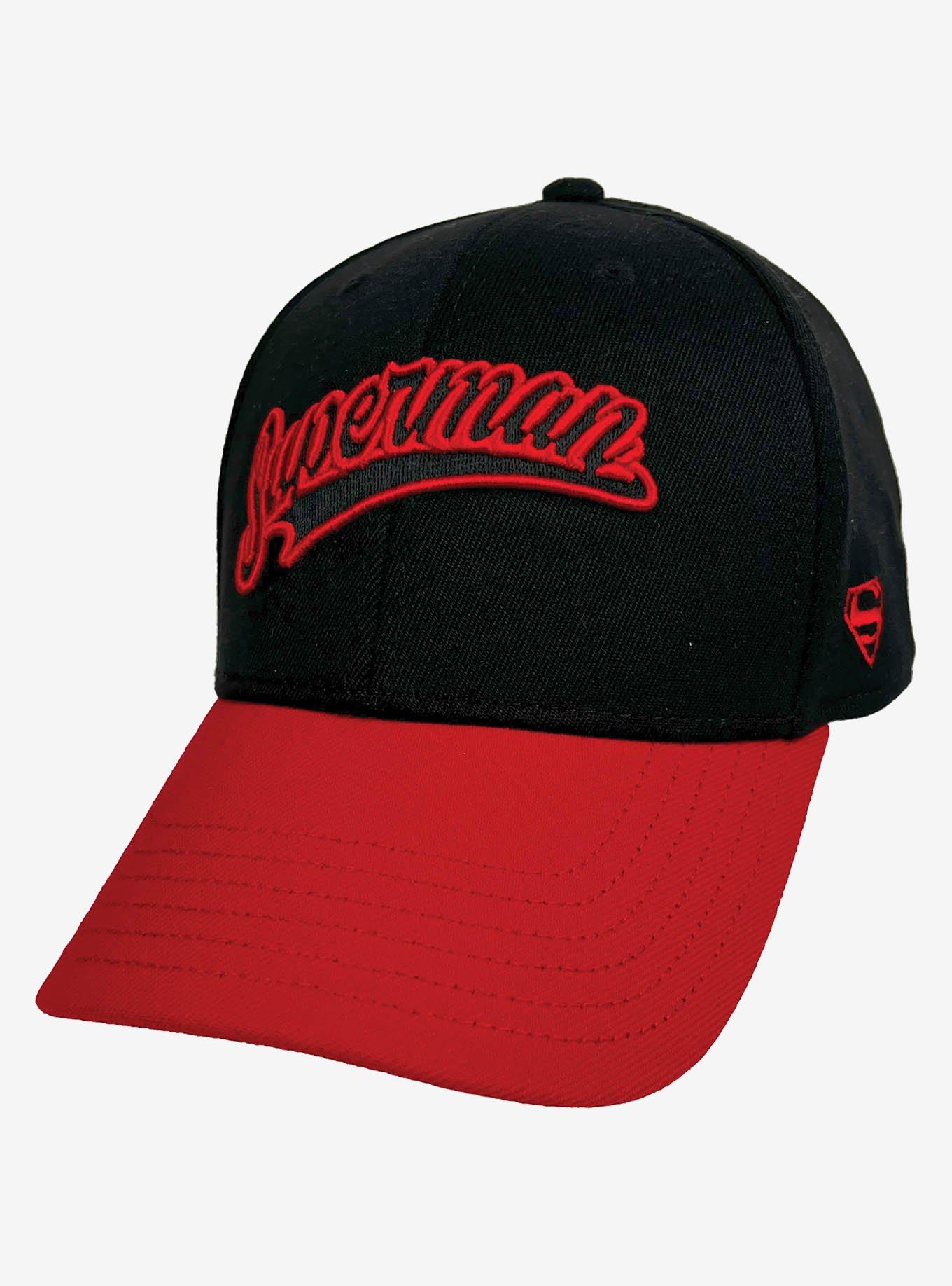 DC Comics Superman Tail 6 Panel Structured Strech Fit Ball Cap, , hi-res