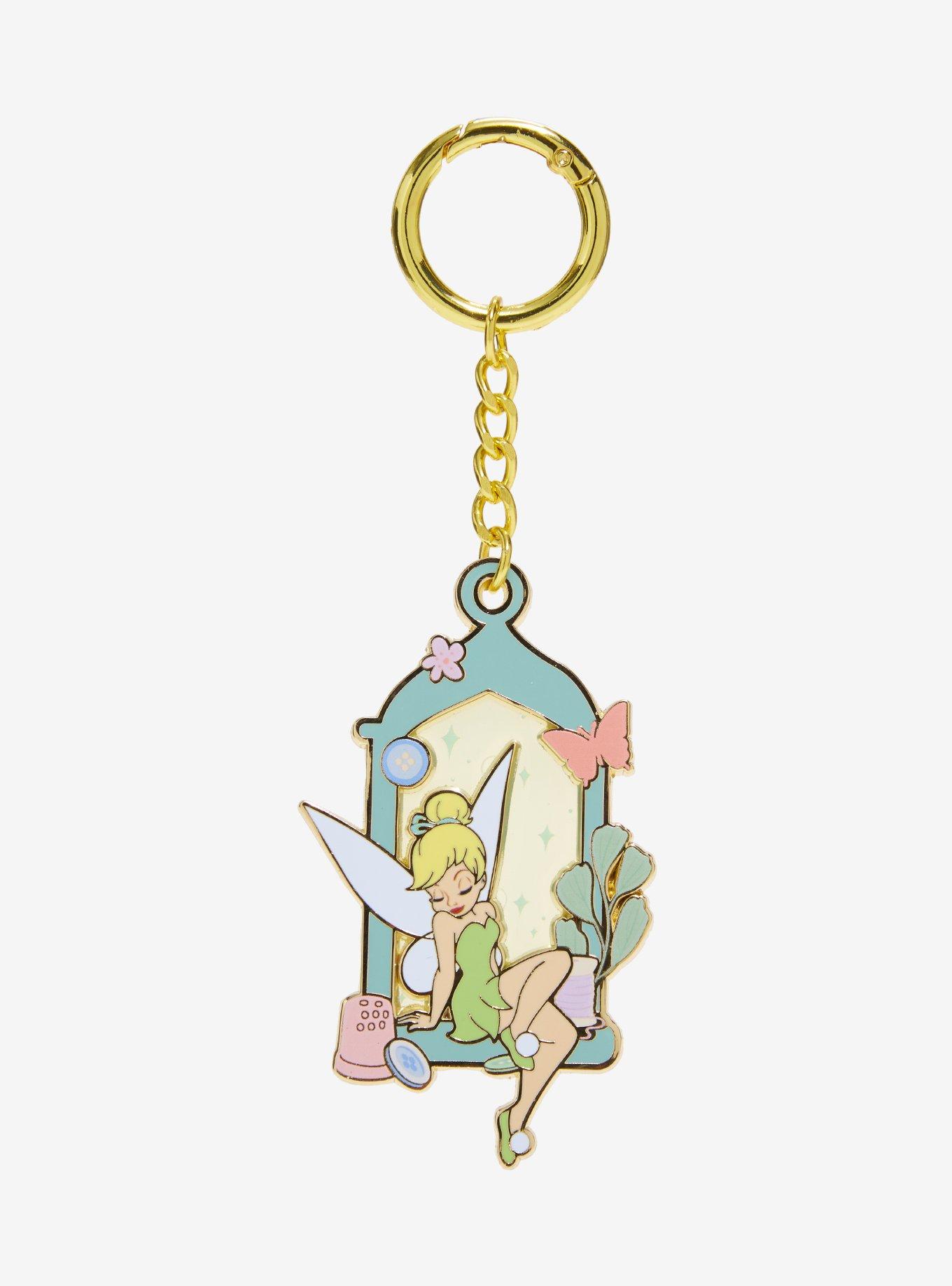 Disney Peter Pan Tinker Bell Vanity Enamel Keychain - BoxLunch Exclusive, , hi-res