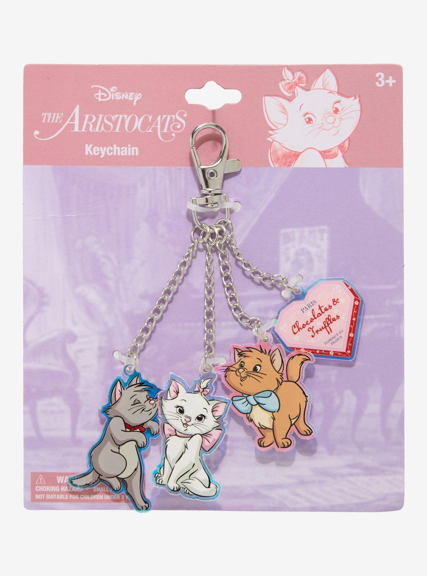 Disney The Aristocats Kittens Multi-Charm Acrylic Keychain, , hi-res