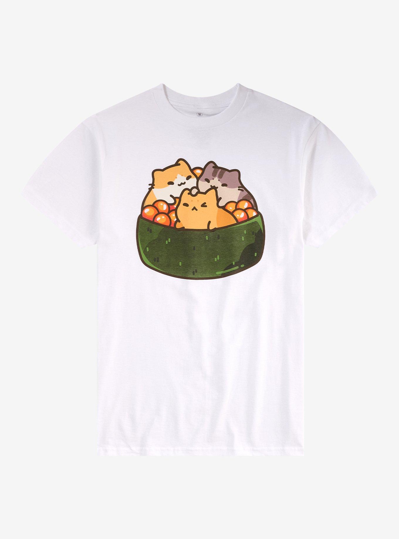 Cat Ikura Bowl T-Shirt By Bichi Mao