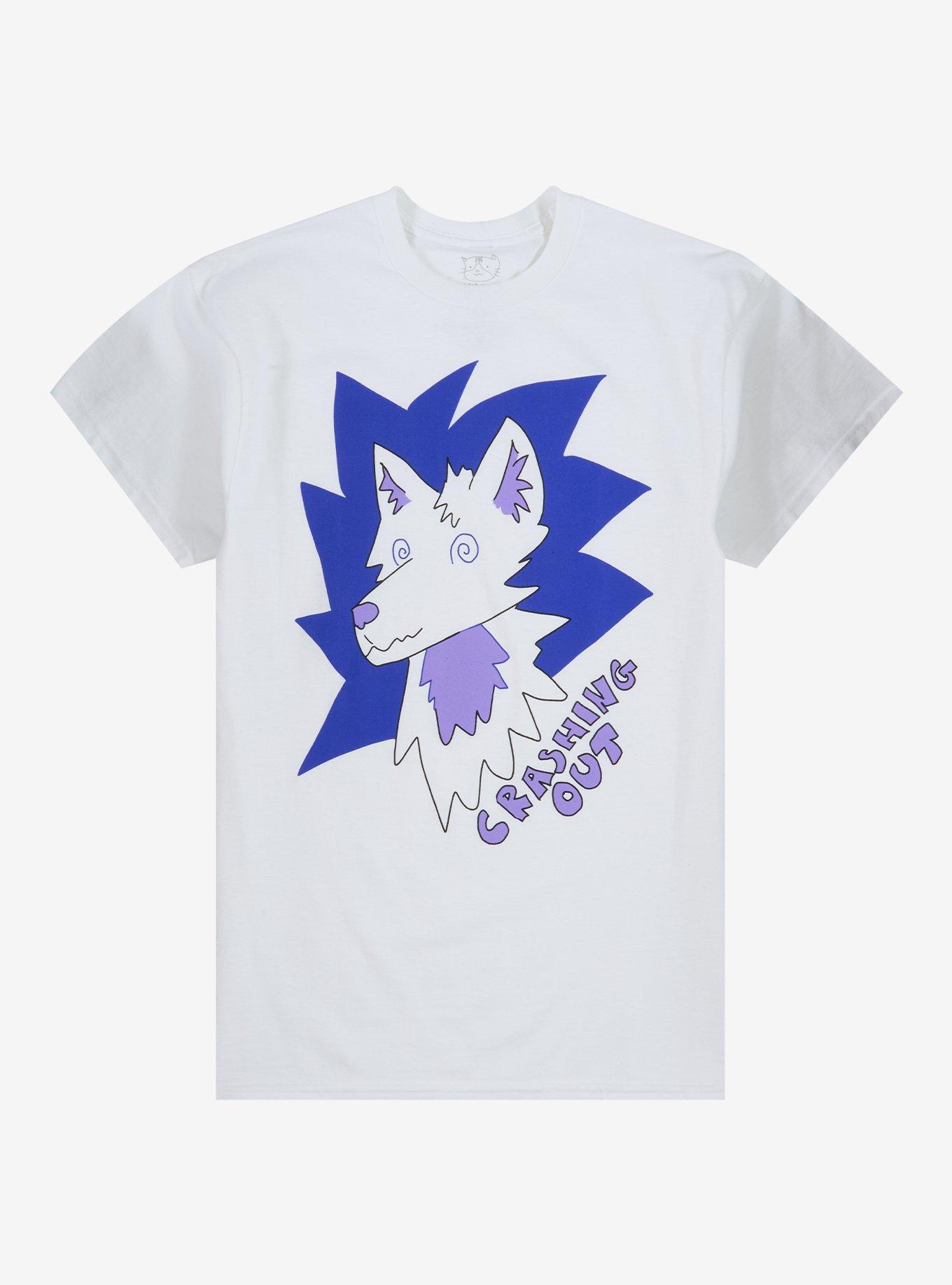Crashing Out Wolf T-Shirt By Fautbarb, , hi-res