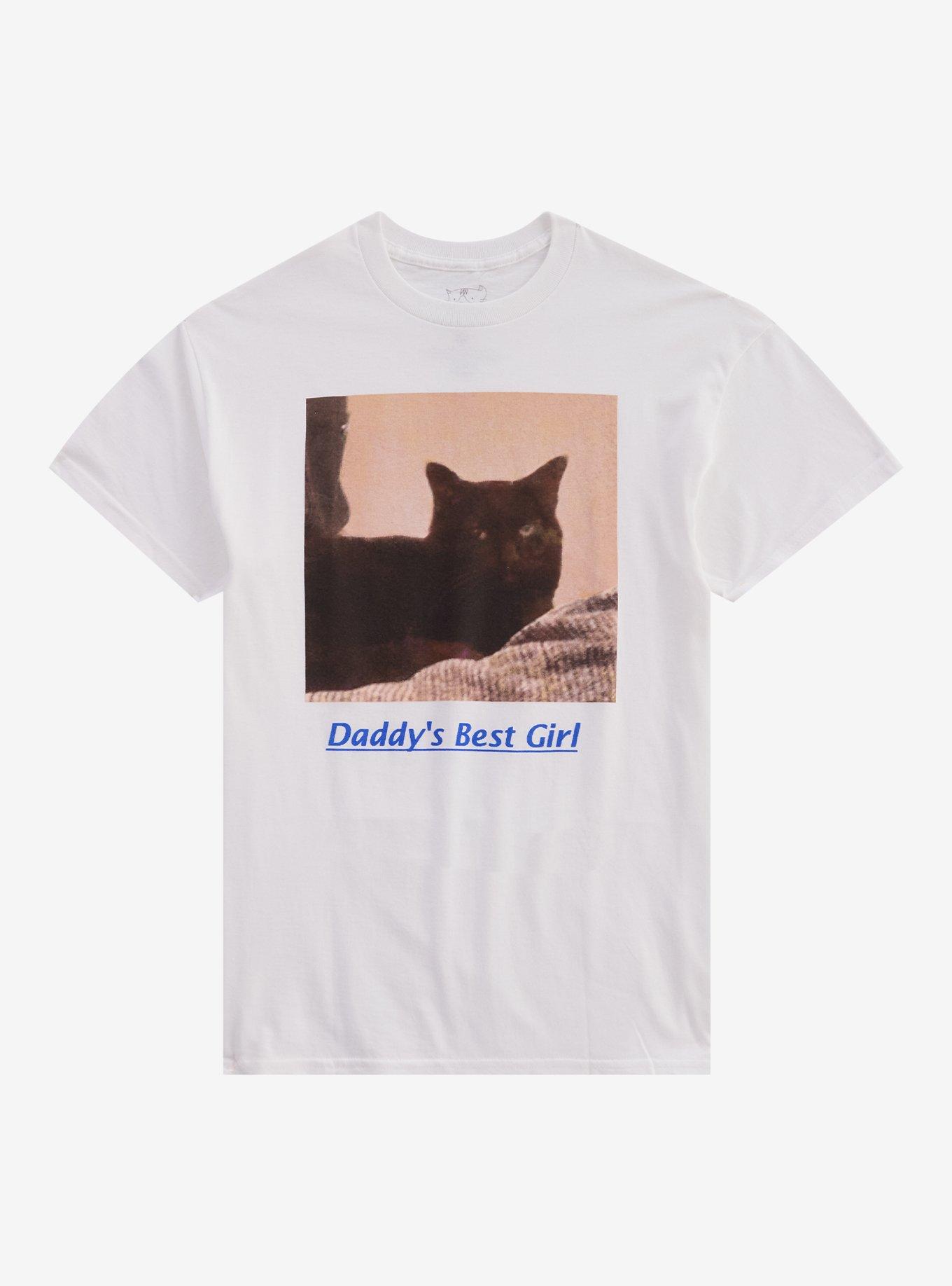 Daddy's Best Girl Cat Photo T-Shirt By Fautbarb, , hi-res