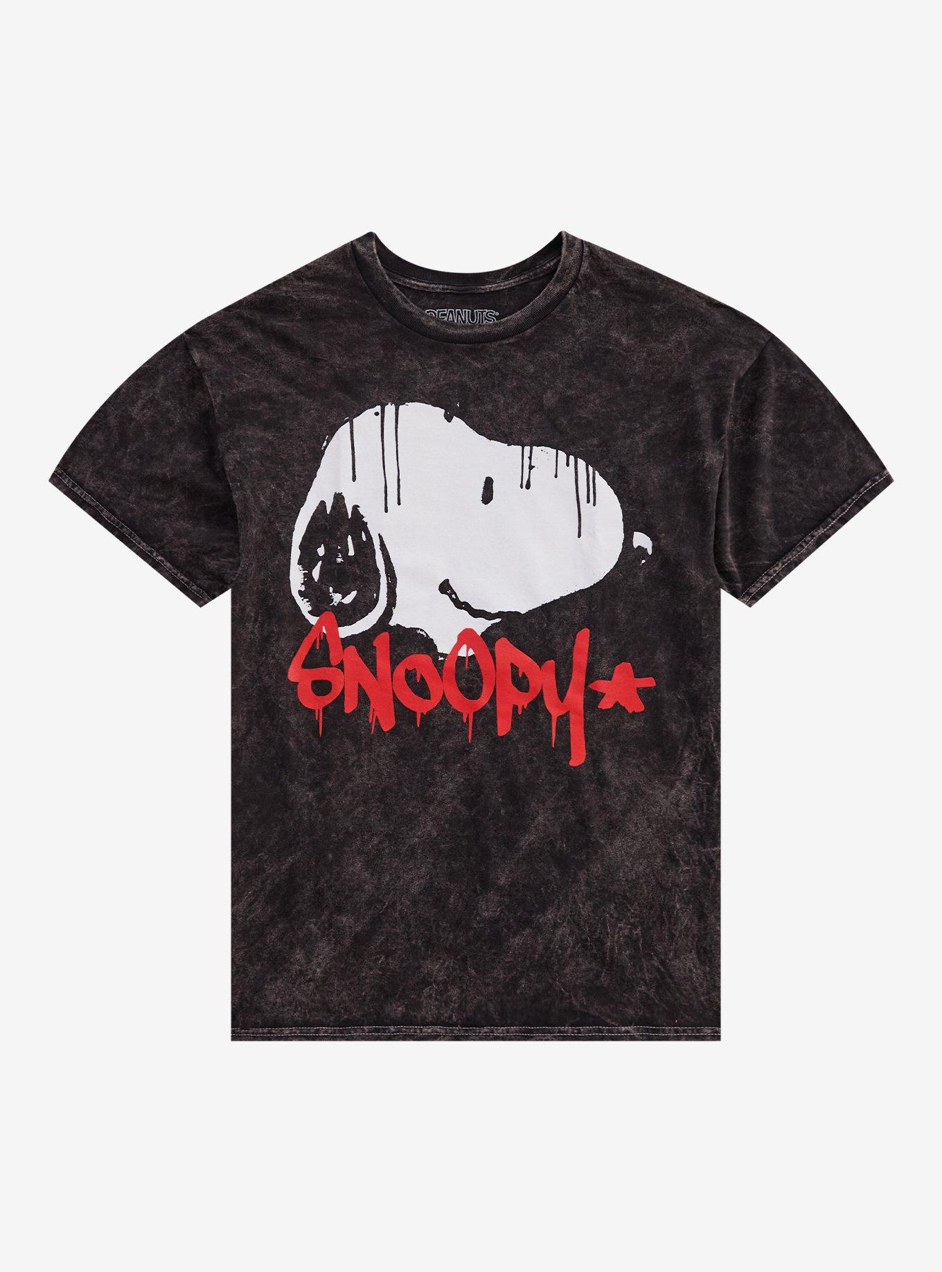 Peanuts Snoopy Drip Mineral Wash T-Shirt, , hi-res