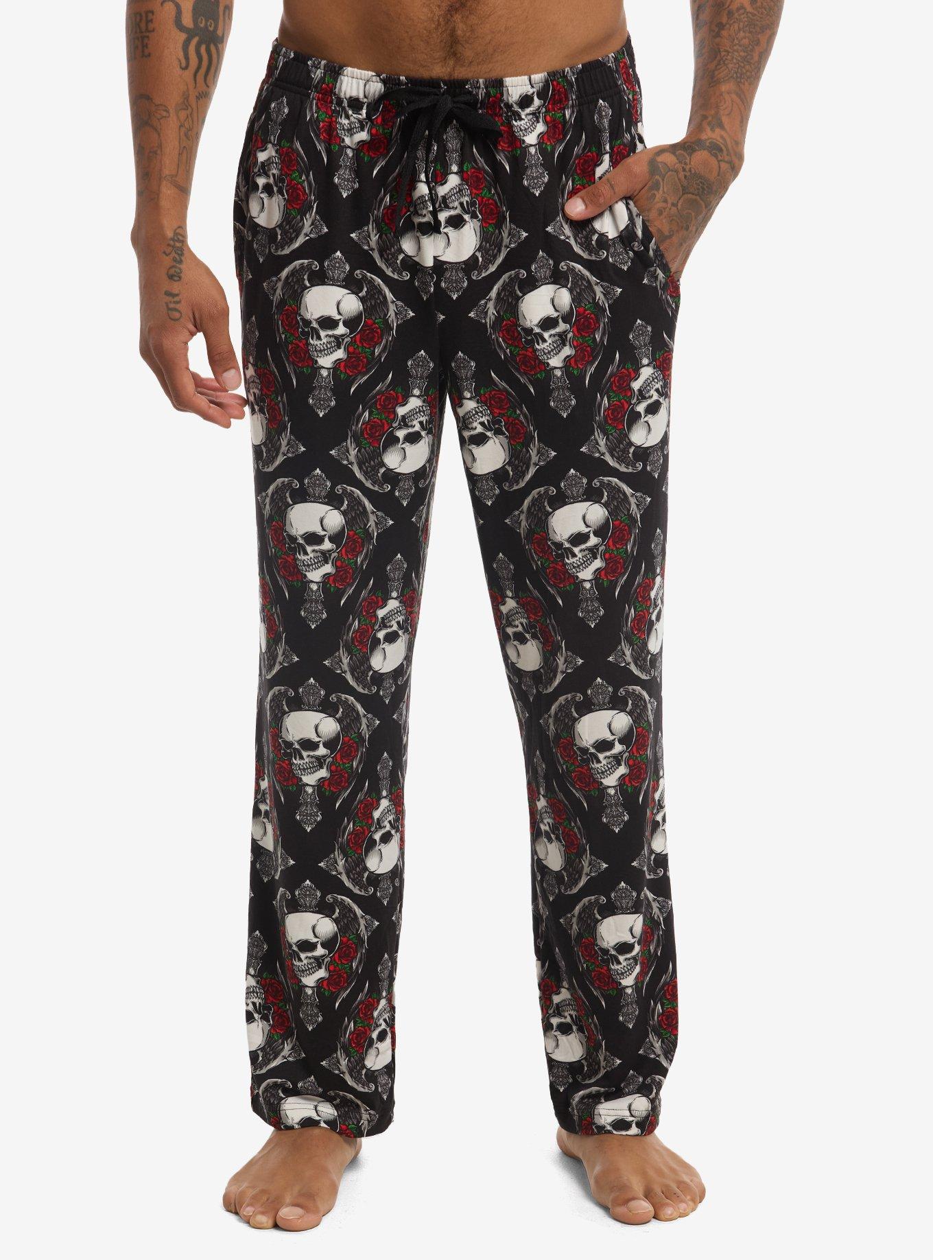 Skull & Rosses Pajama Pants, , hi-res