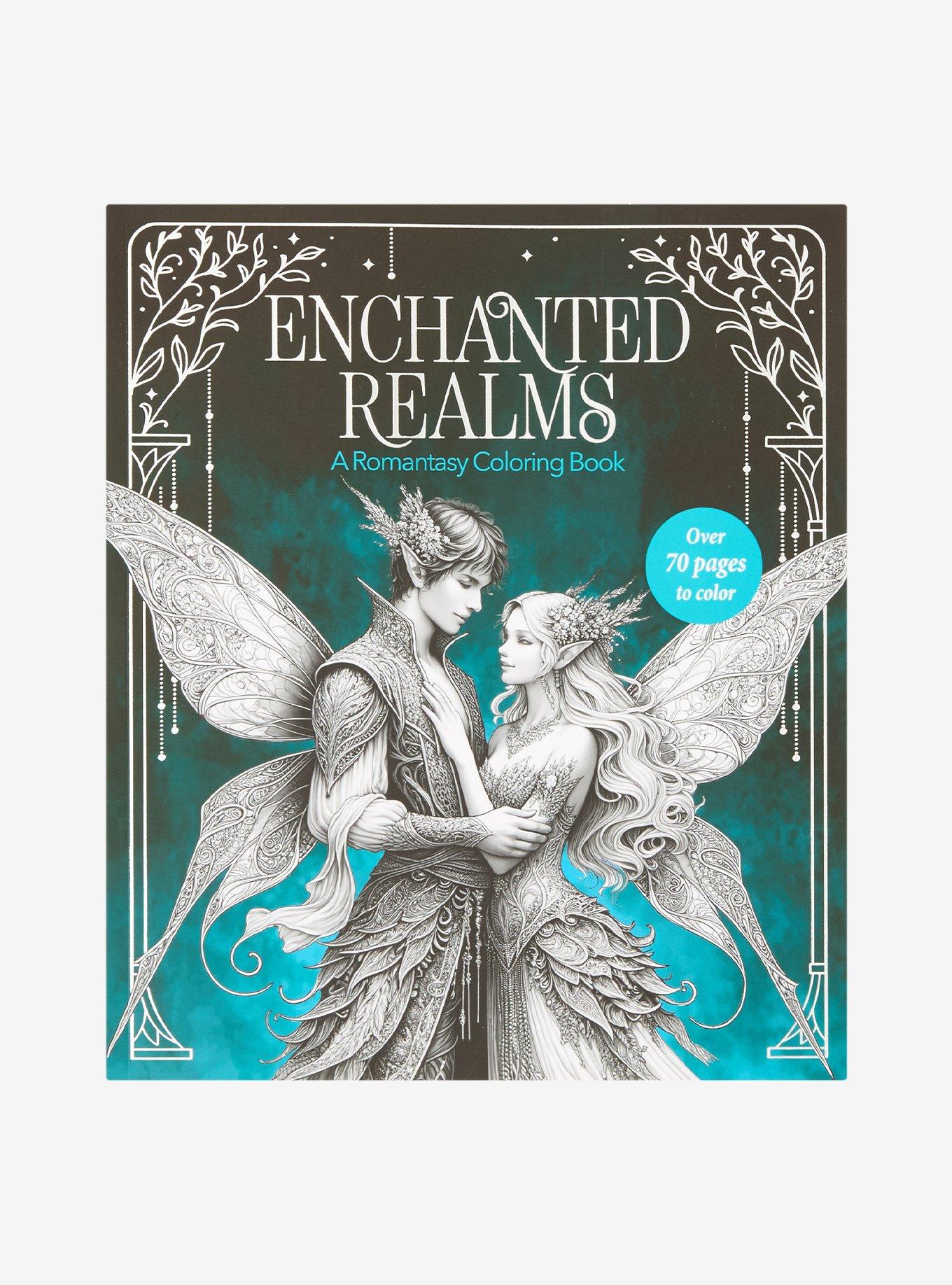 Enchanted Realms: A Romantasy Coloring Book, , hi-res