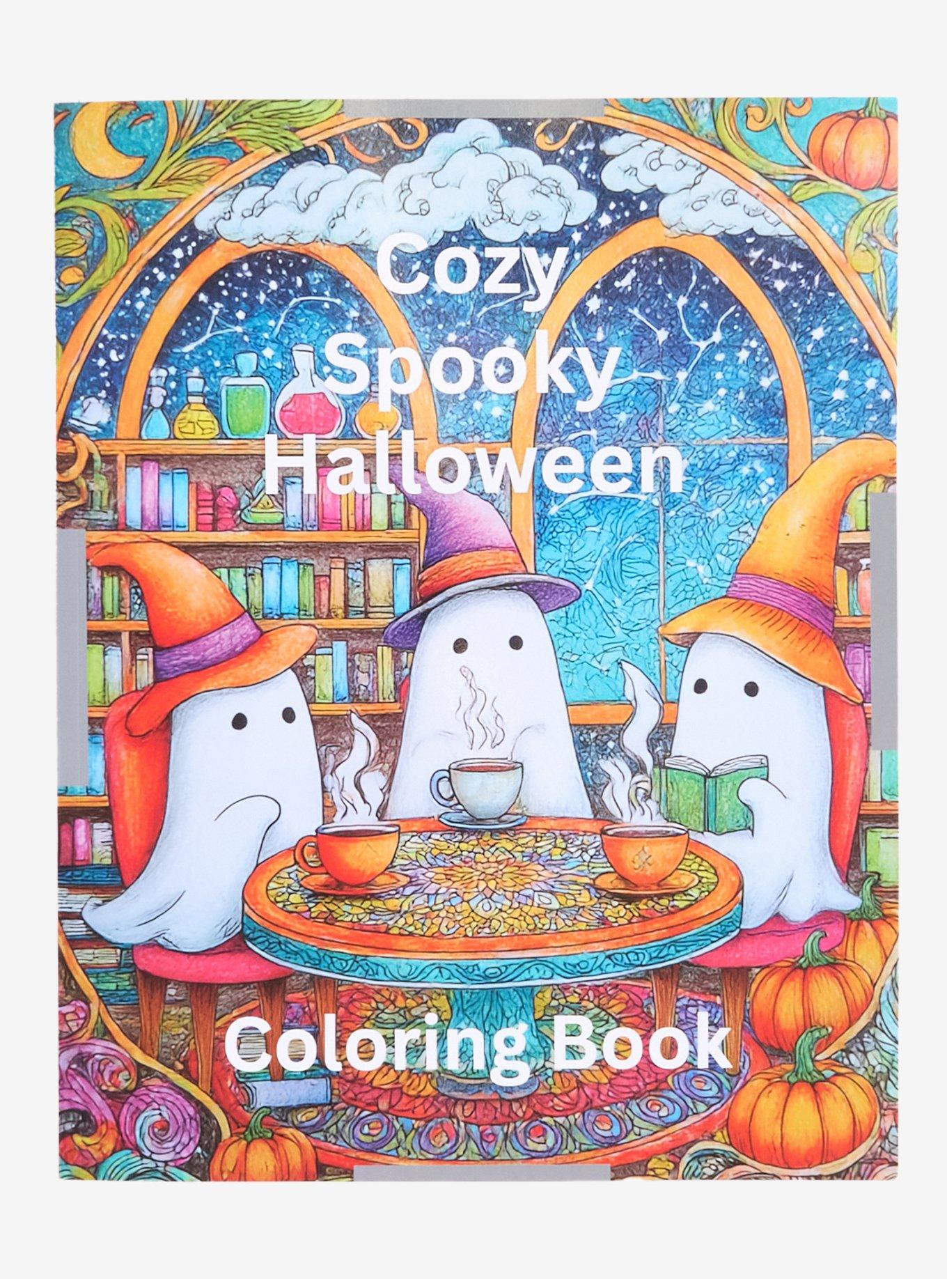 Cozy Spooky Halloween Coloring Book, , hi-res