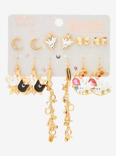 Sailor Moon Luna, Artemis, & Bunny Icons Earring Set - BoxLunch