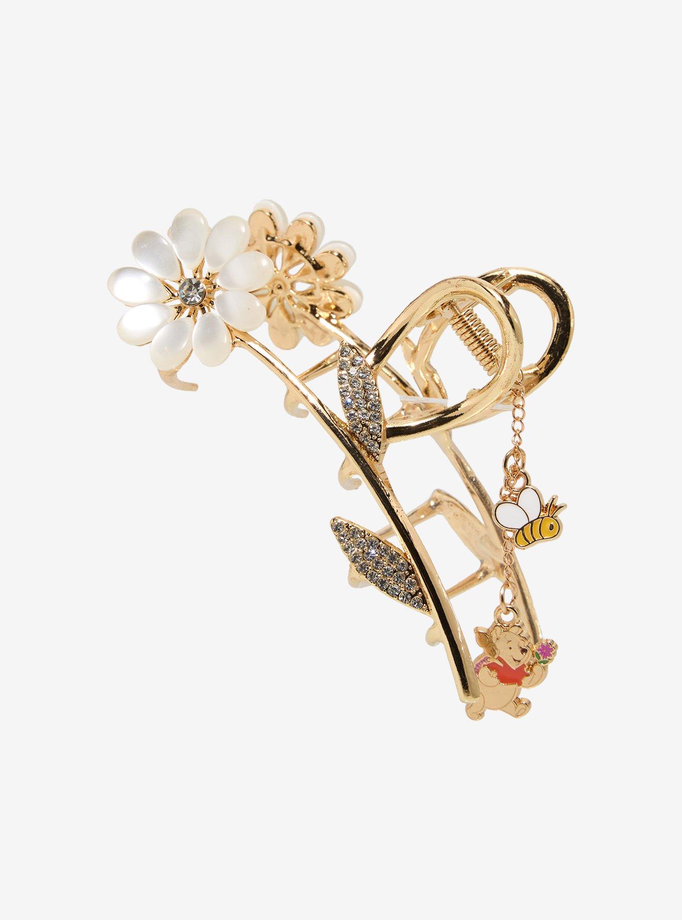 Disney Winnie the Pooh Floral Claw Clip with Charm - BoXLunch Exclusive, , hi-res