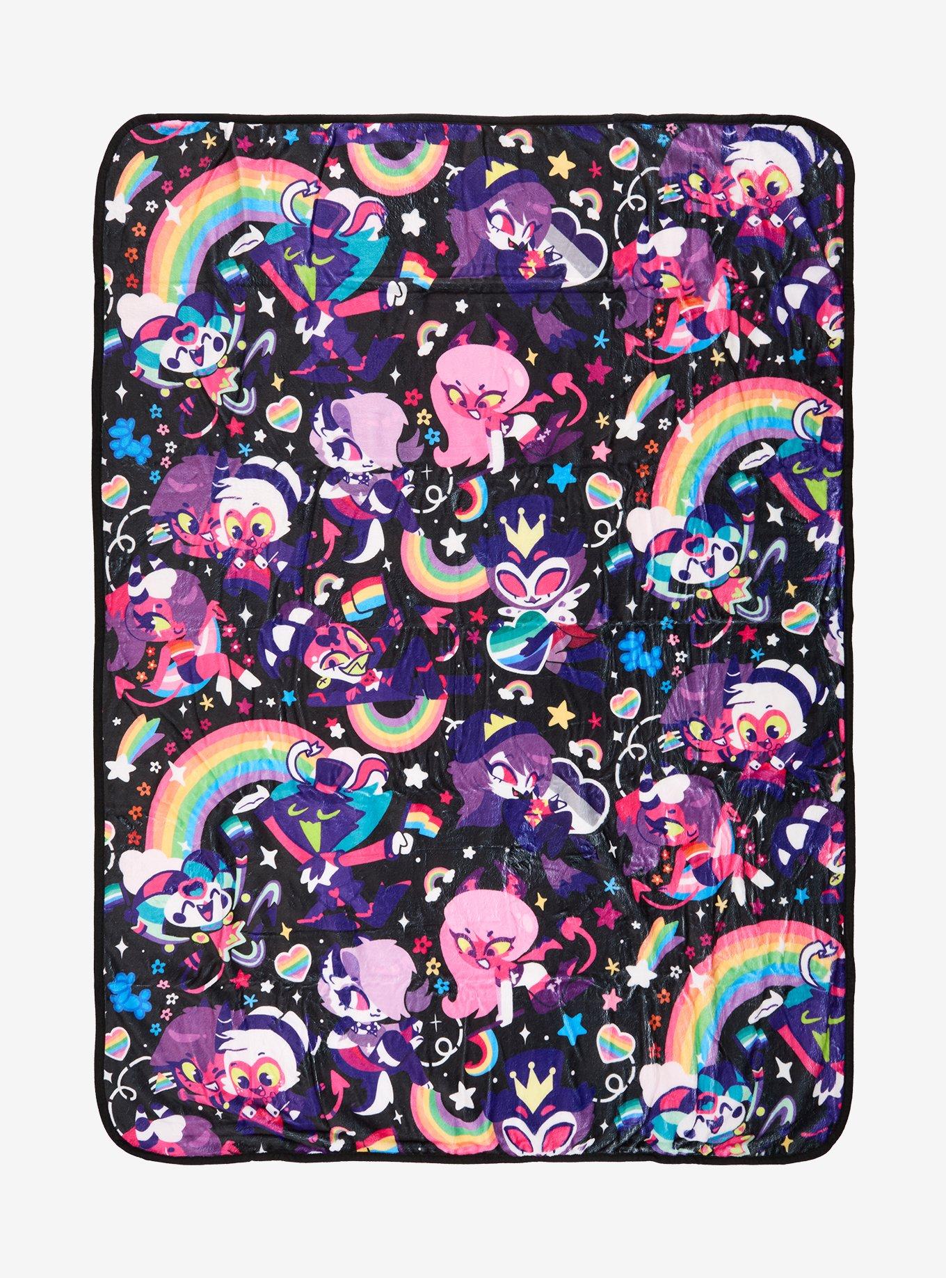 Helluva Boss Pride Chibi Character Throw Blanket, , hi-res