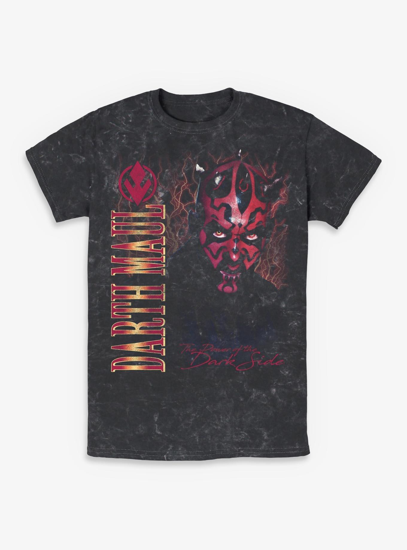Star Wars Episode I: The Phantom Menace Darth Maul Darth Maul Lightning Mineral Wash T-Shirt BoxLunch Exclusive, , hi-res