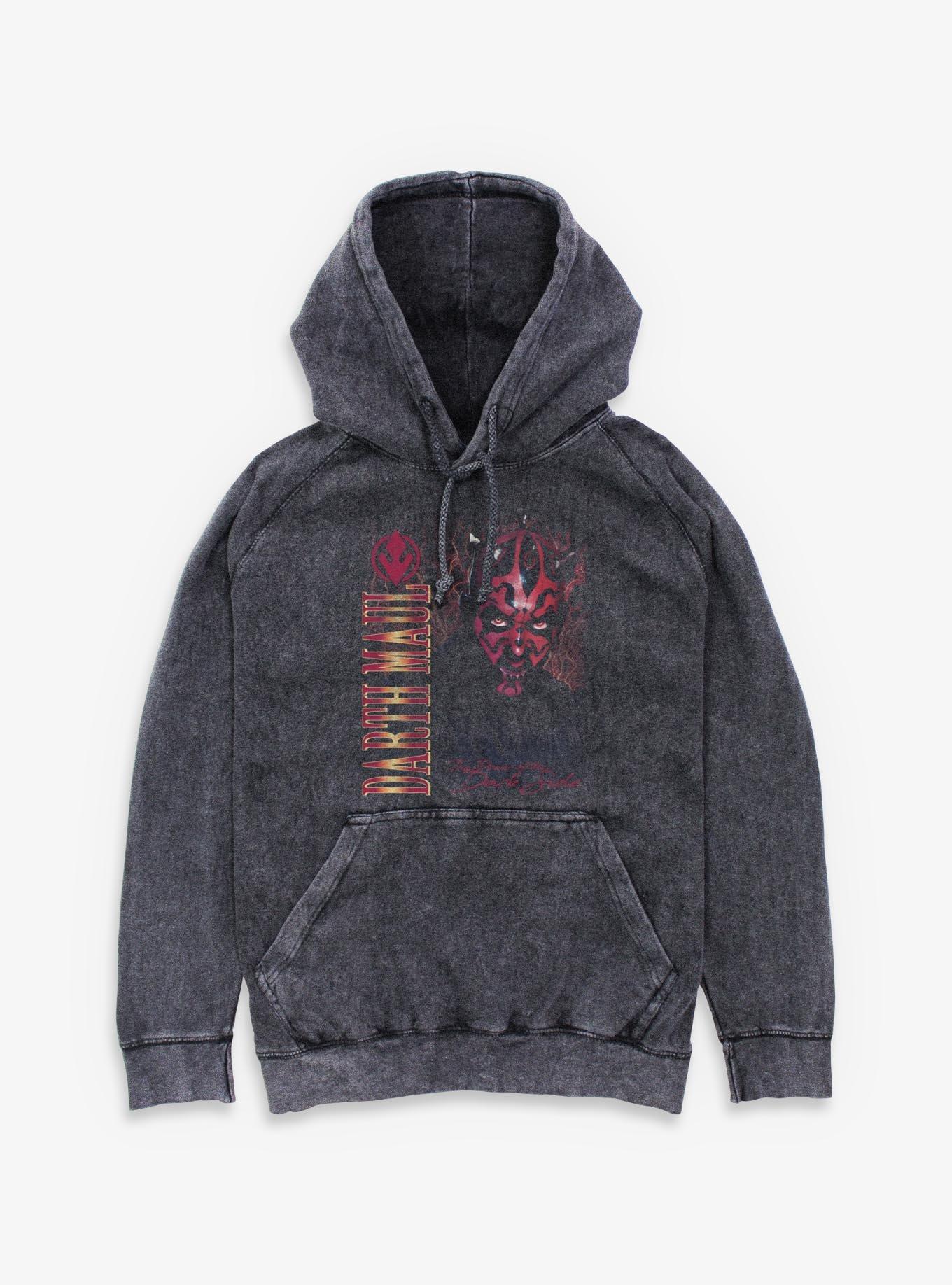 Star Wars Episode I: The Phantom Menace Darth Maul Darth Maul Lightning Mineral Wash Hoodie BoxLunch Exclusive, , hi-res
