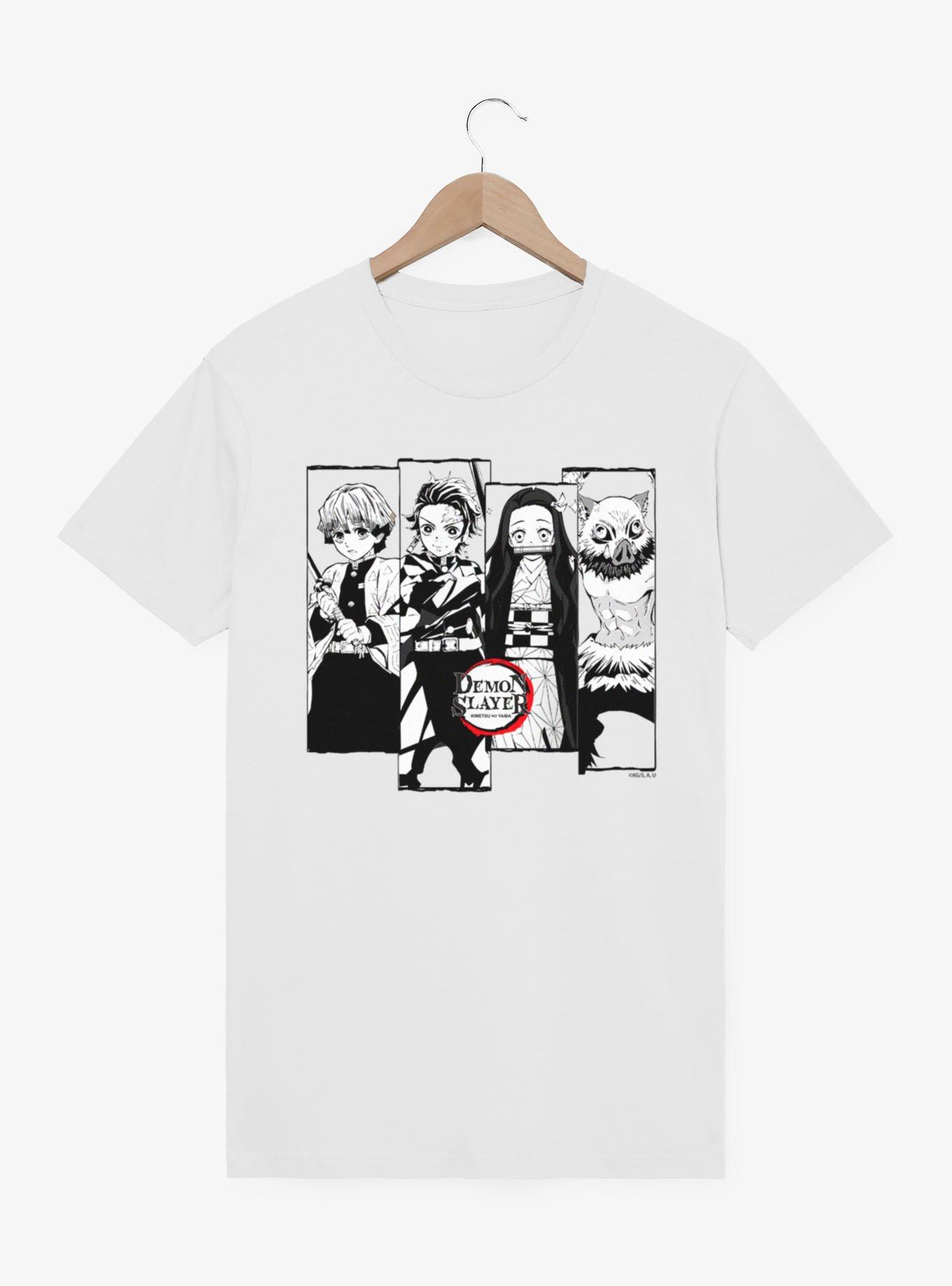 Demon Slayer Black And White Panels T-Shirt, , hi-res