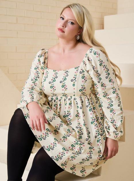 plus size christmas print dresses Disney The Nightmare Before Holiday Lights Long Sleeve Dress - BoxLunch Exclusive Summer dresses Size:X-Large/17-17.5 Neck/36-37 Sleeve YACHTCLUB SHEIN Orluneo Asymmetrical Shoulder No one will doubt