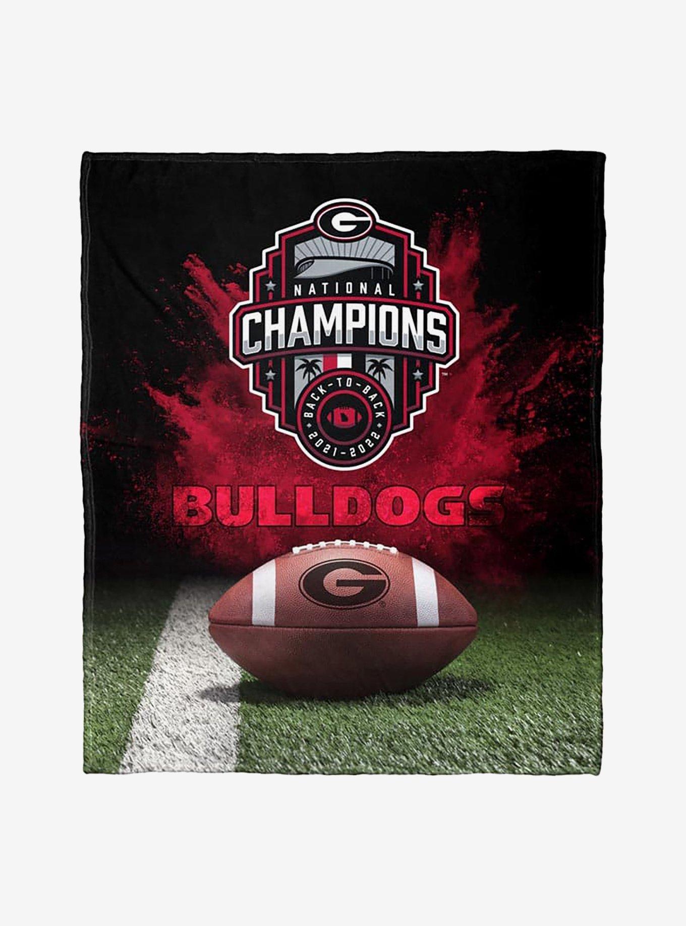 NCAA Georgia Bulldogs 2022 National Football Champions Silk Touch Throw Blanket, , hi-res