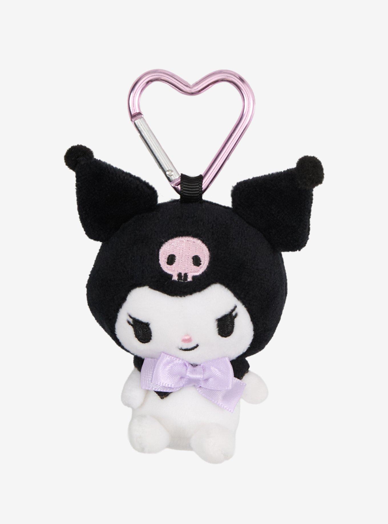 Sanrio Japan Originals Kuromi Heart Carabiner Plush Bag Charm