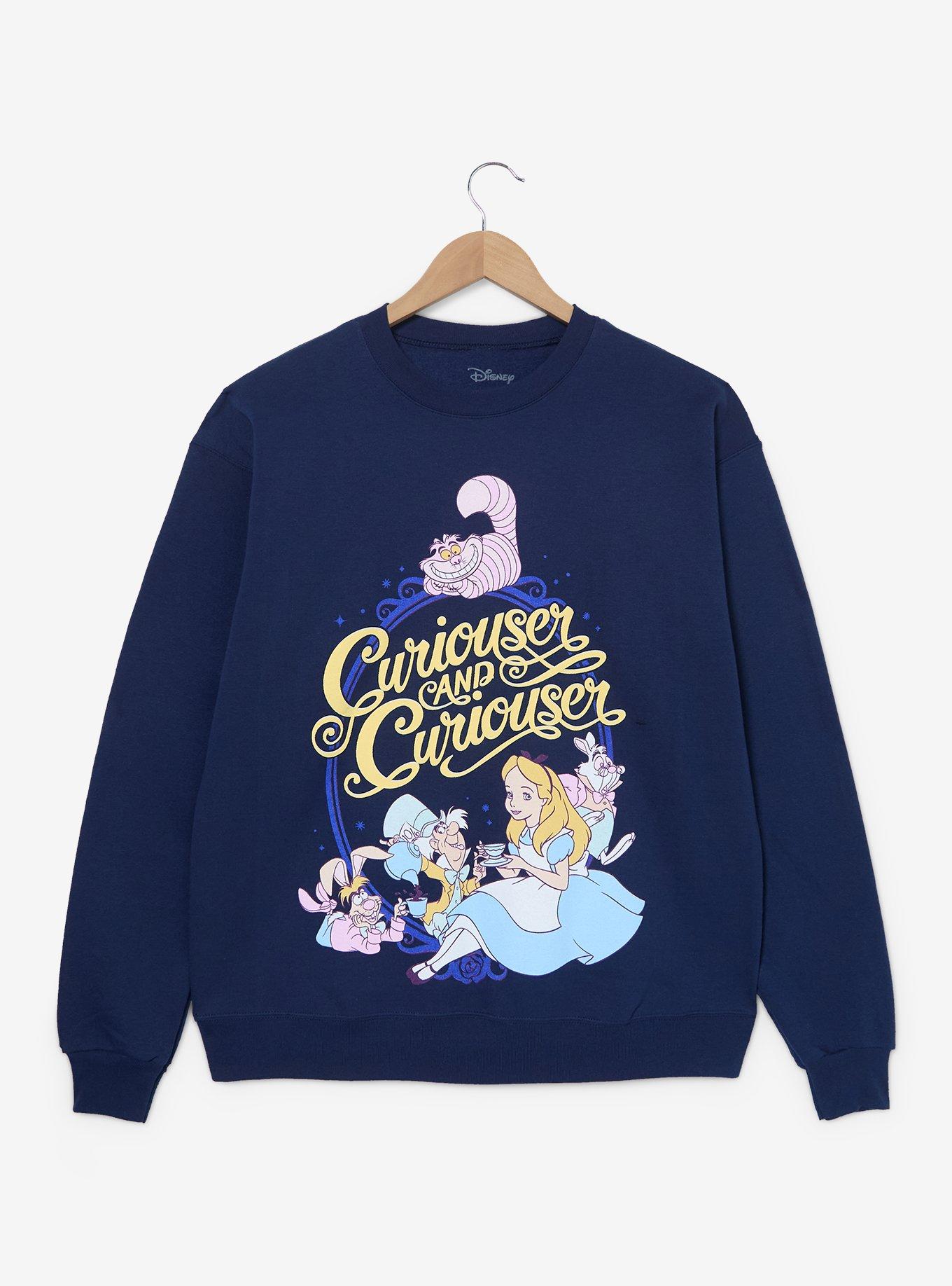 Disney Alice in Wonderland Curiouser and Curiouser Crewneck - BoxLunch Exclusive, , hi-res