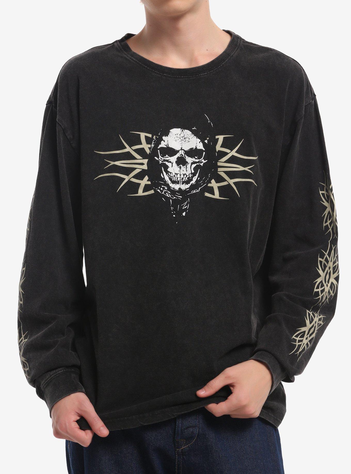 Skull Cyber Sigil Long-Sleeve T-Shirt, , hi-res