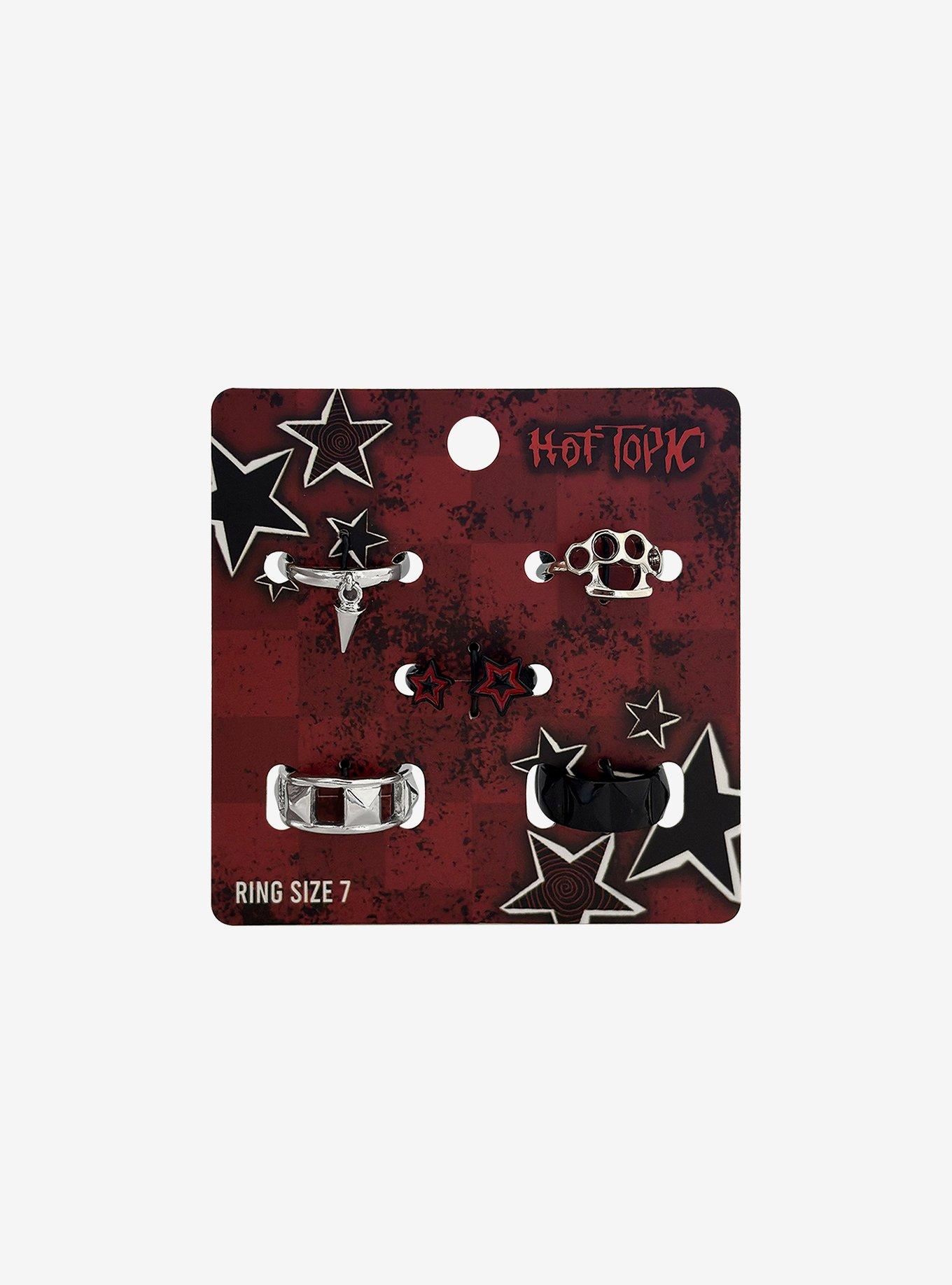 Brass Knuckles Spike Ring Set, , hi-res