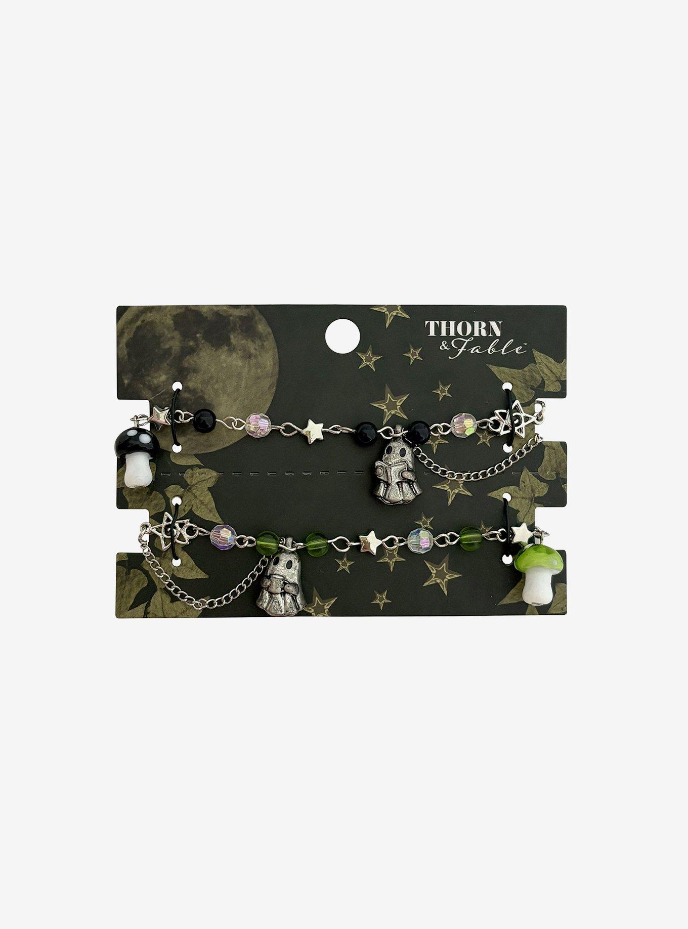 Thorn & Fable Cozy Ghost Best Friend Chain Bracelet Set, , hi-res