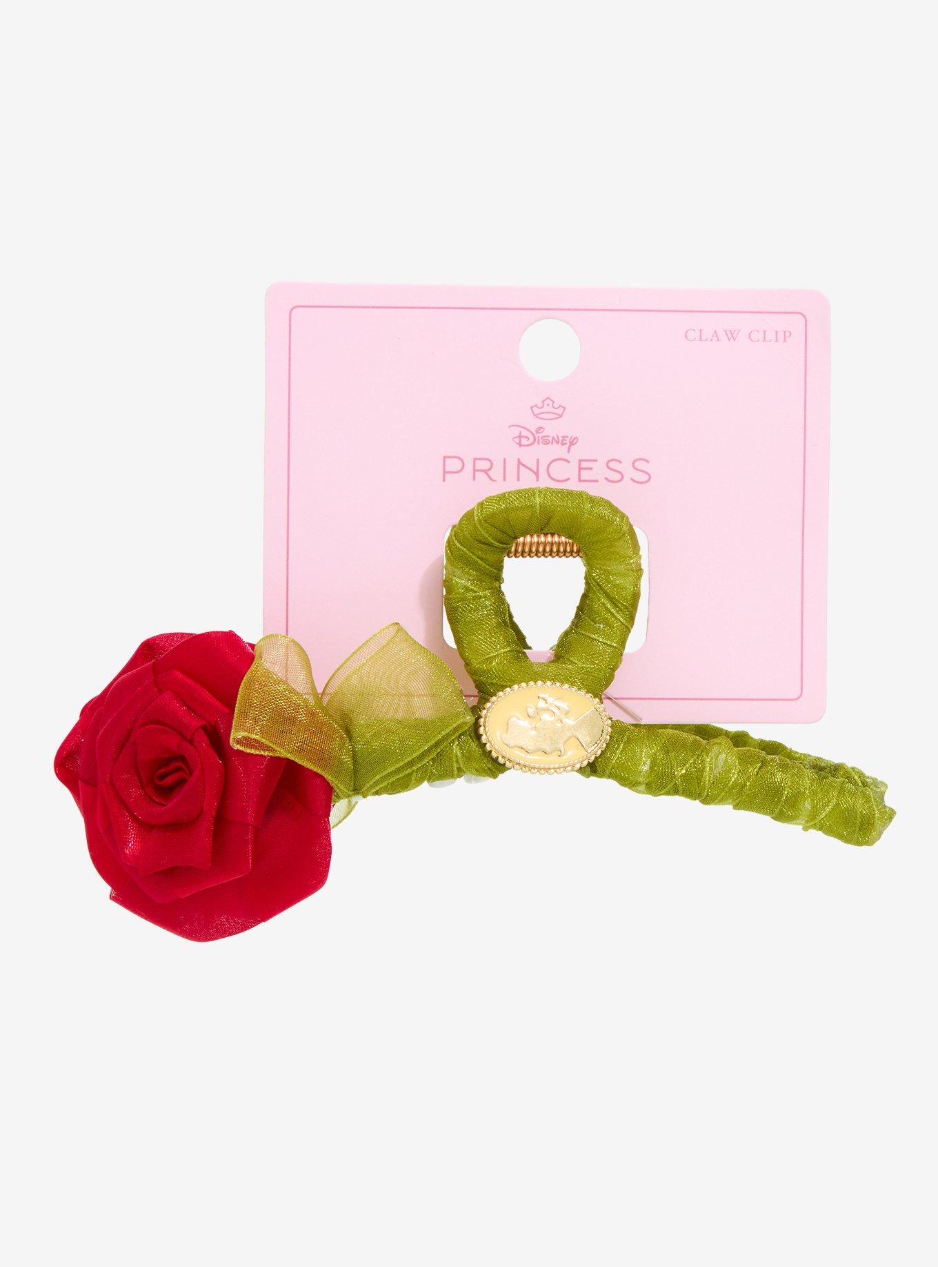 Disney Beauty and The Beast Ribbon Rose Claw Clip - BoxLunch Exclusive, , hi-res
