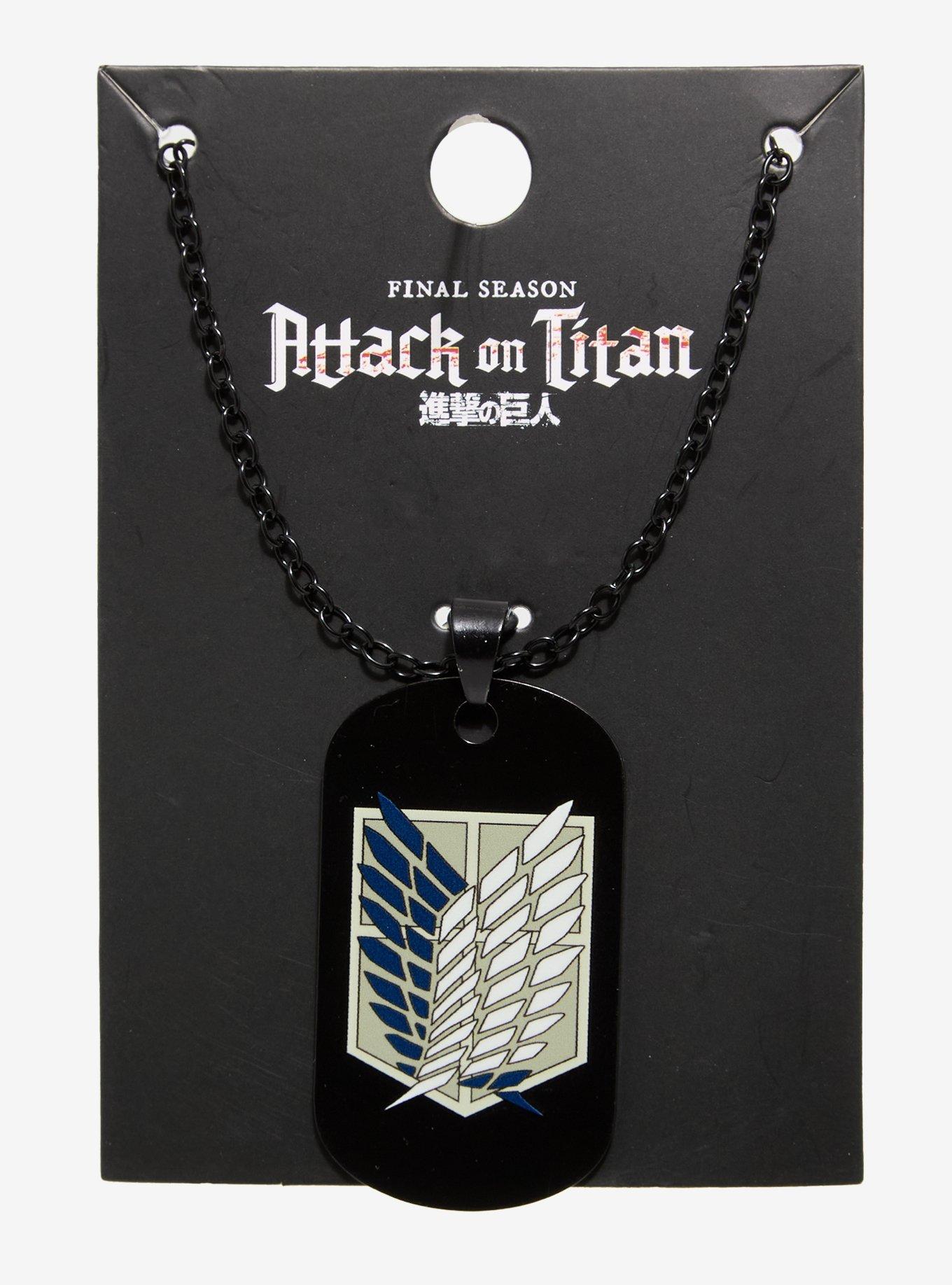 Attack on Titan Dog Tag Necklace - BoxLunch Exclusive, , hi-res