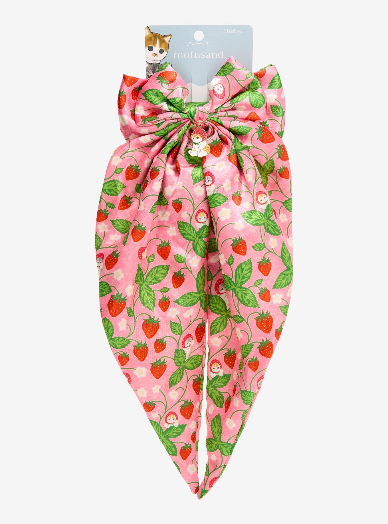 Mofusand Strawberry Cats Ribbon Hair Bow - BoxLunch Exclusive