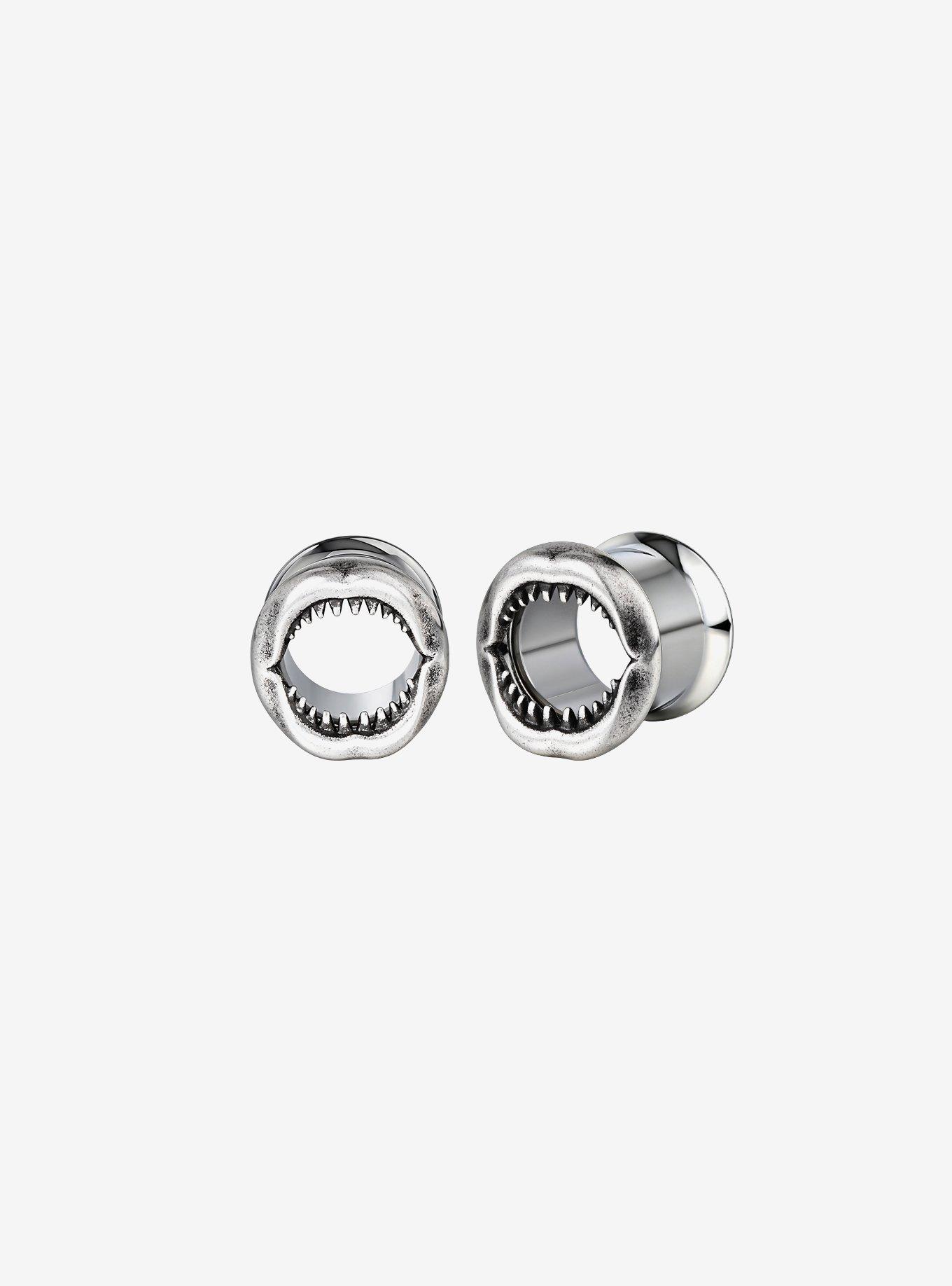Steel Shark Teeth Eyelet Plug 2 Pack, , hi-res