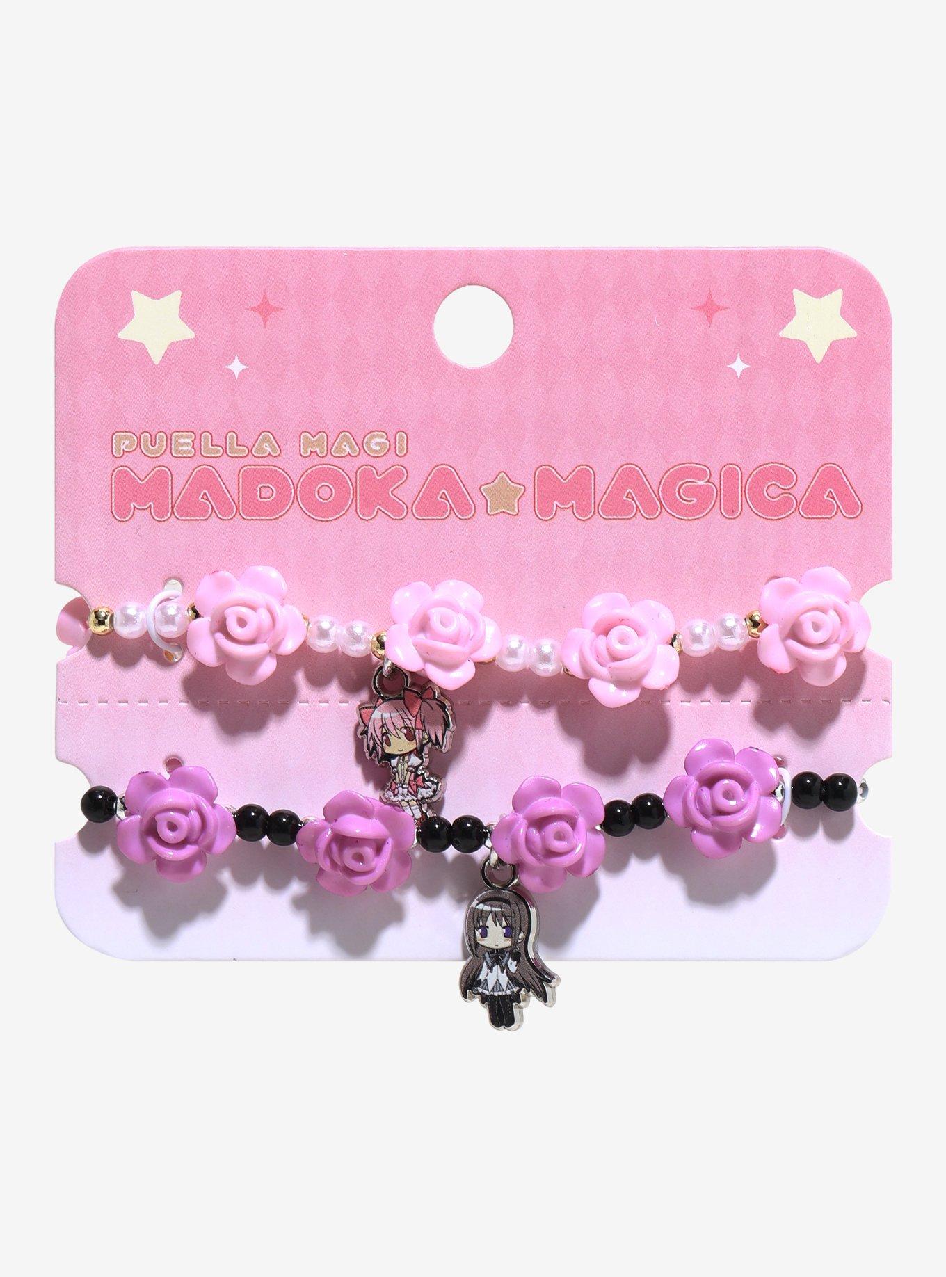 Puella Magi Madoka Magica Floral Best Friend Bead Bracelet Set, , hi-res