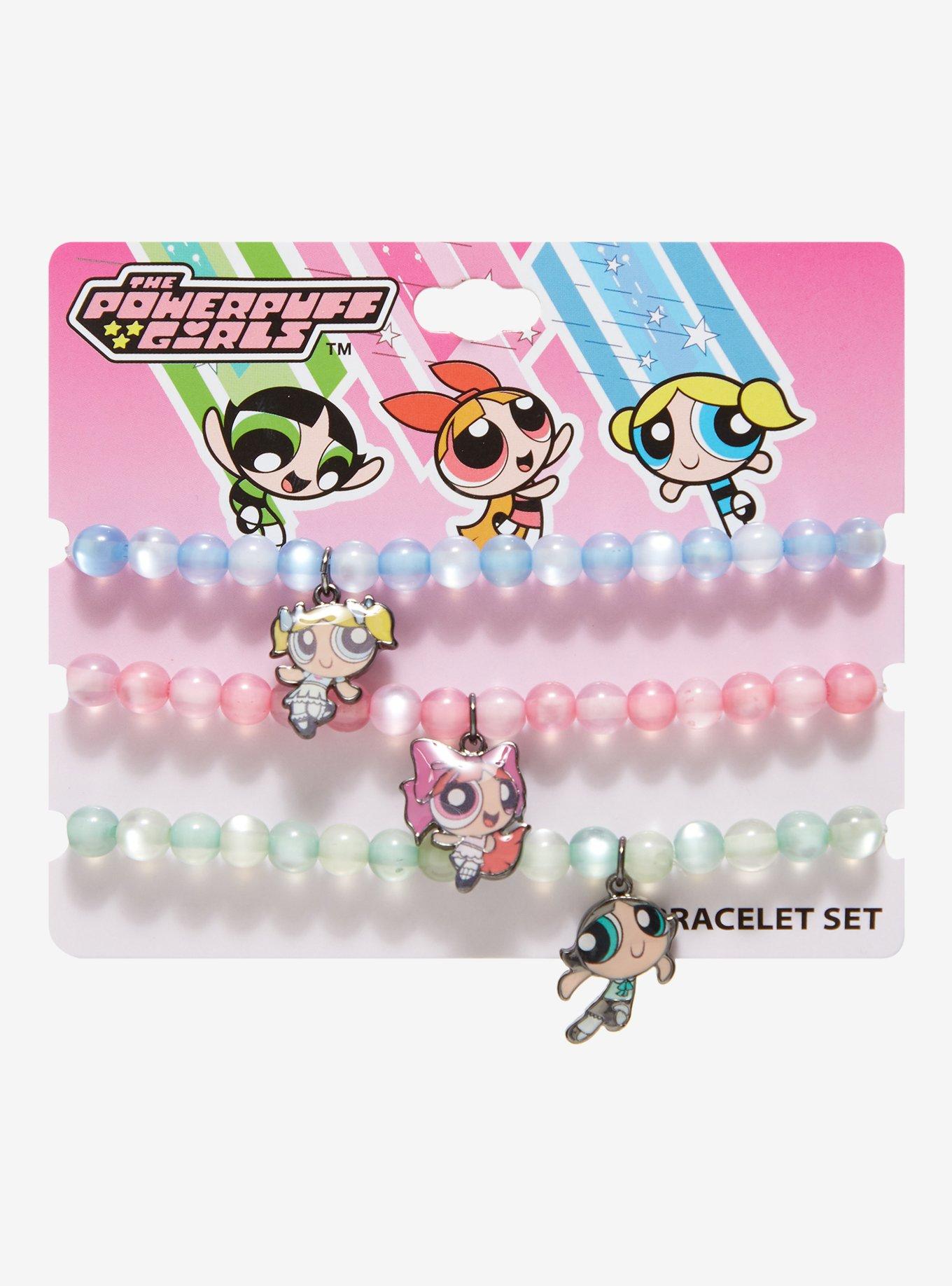 The Powerpuff Girls Coquette Bead Bracelet Set, , hi-res