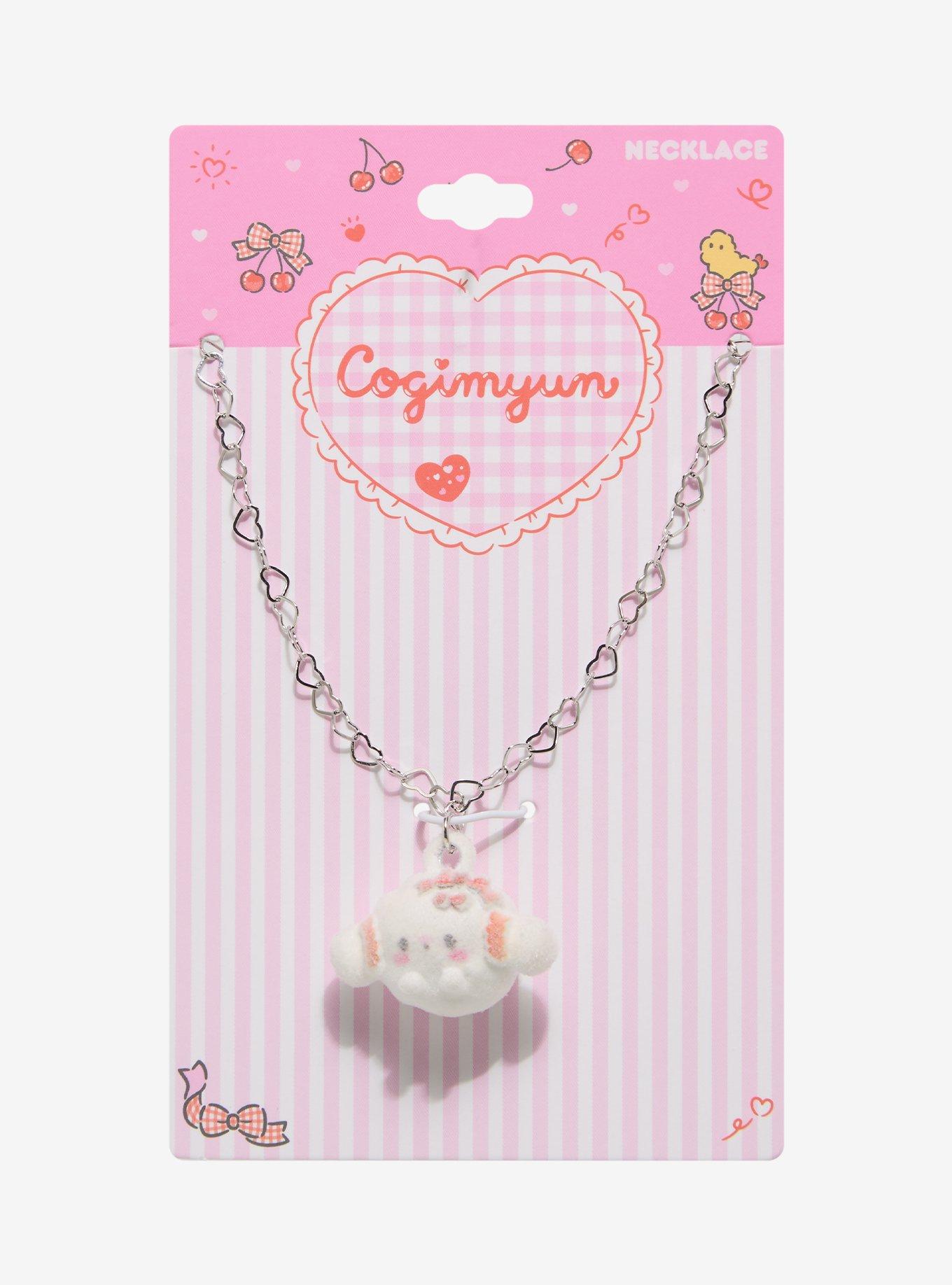 Cogimyun Flocked Pendant Heart Necklace, , hi-res