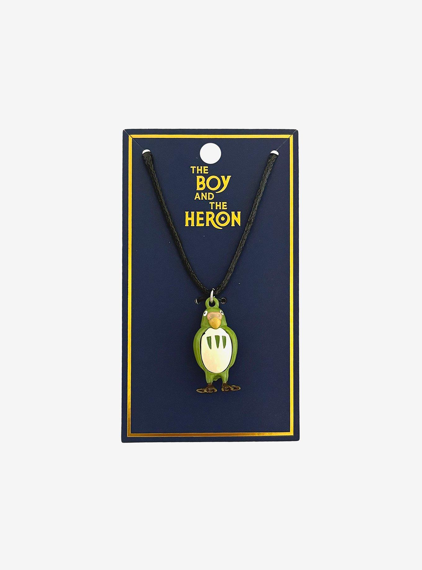 Studio Ghibli&reg; The Boy And The Heron Green Parakeet Necklace, , hi-res