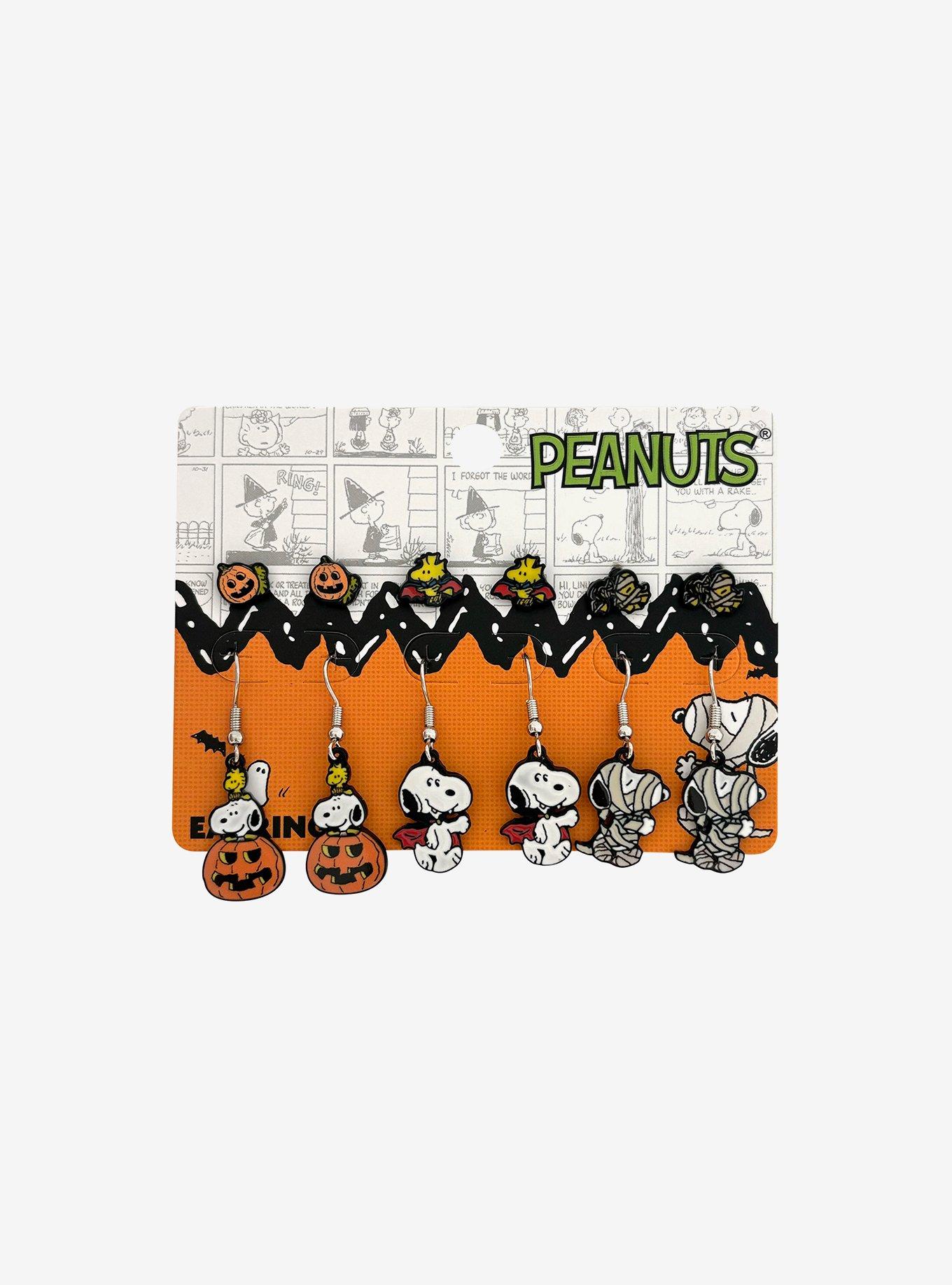 Peanuts Snoopy & Woodstock Halloween Earring Set, , hi-res