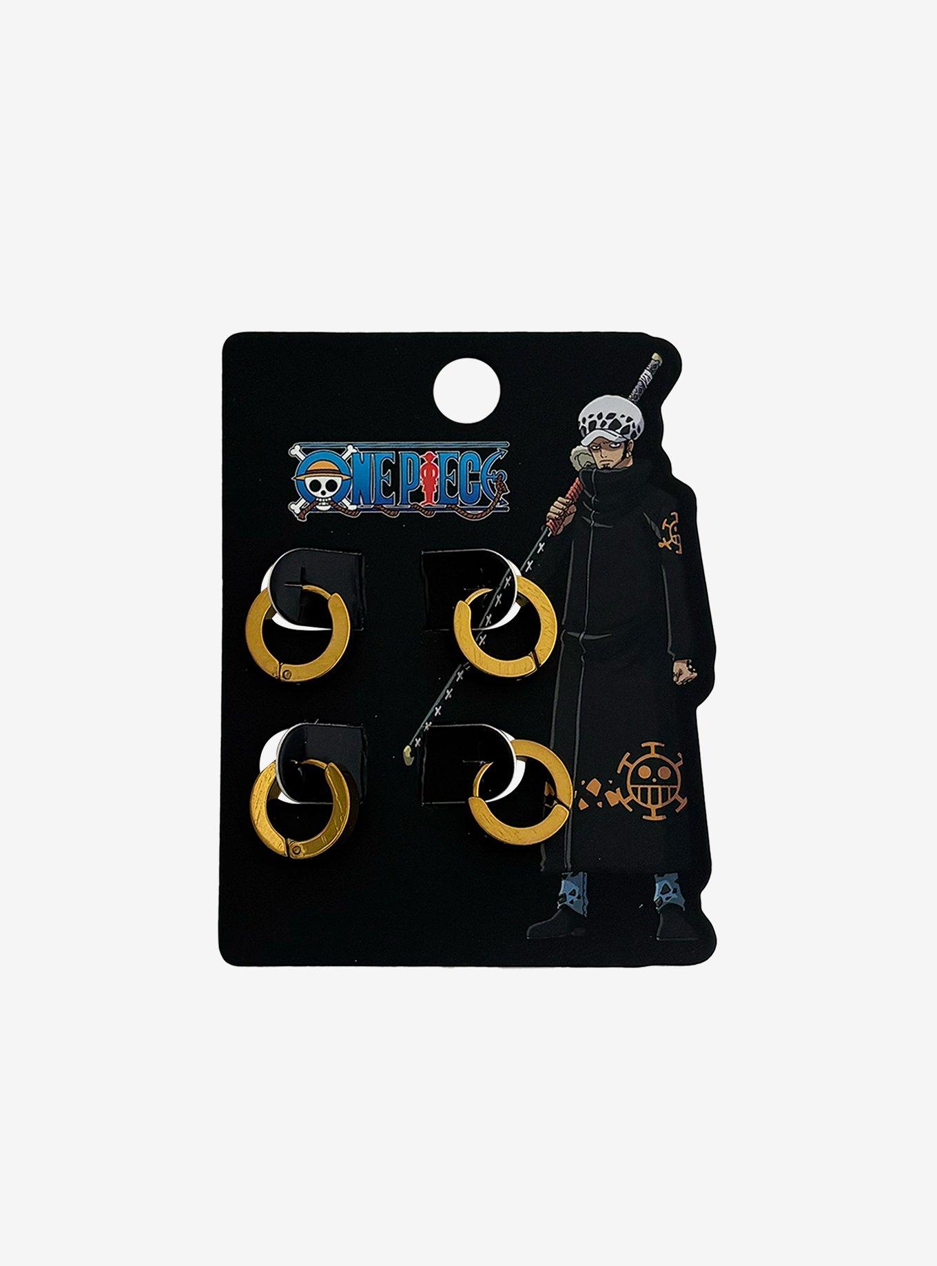 One Piece Trafalgar Law Huggie Hoop Earrings, , hi-res
