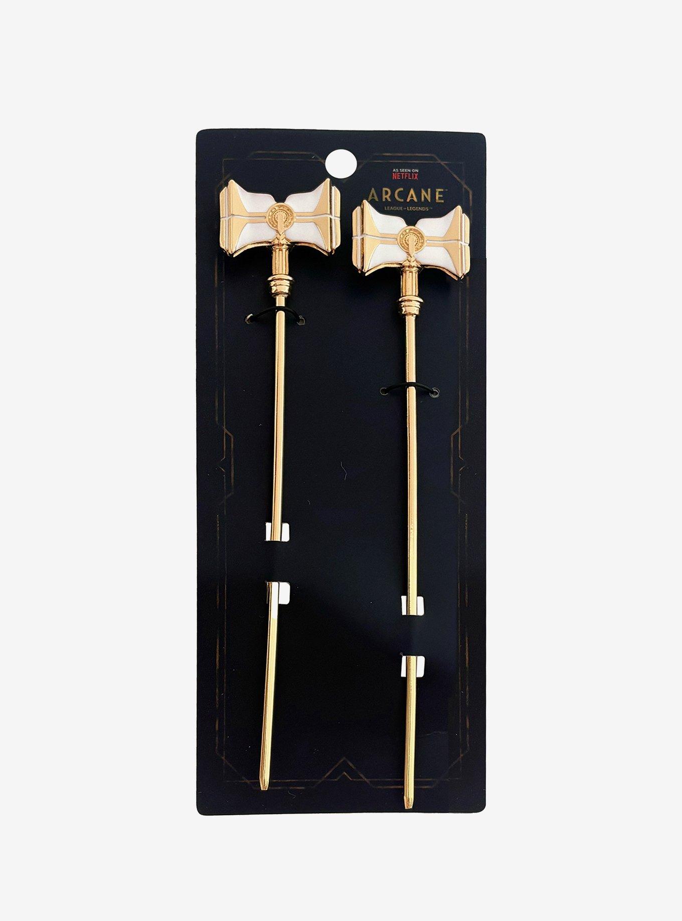Arcane Jayce Mercury Hammer Hair Sticks, , hi-res