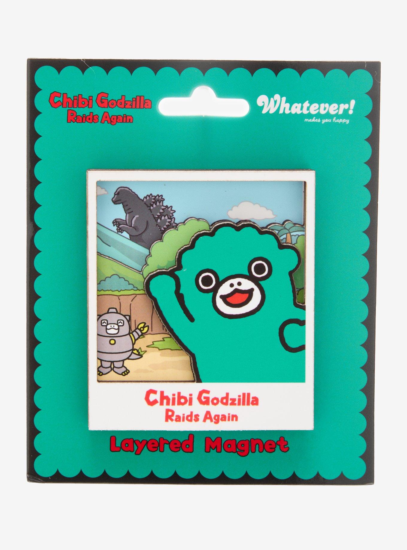 Whatever! Makes You Happy Godzilla Chibi Godzilla Raids Again Layered Magnet, , hi-res