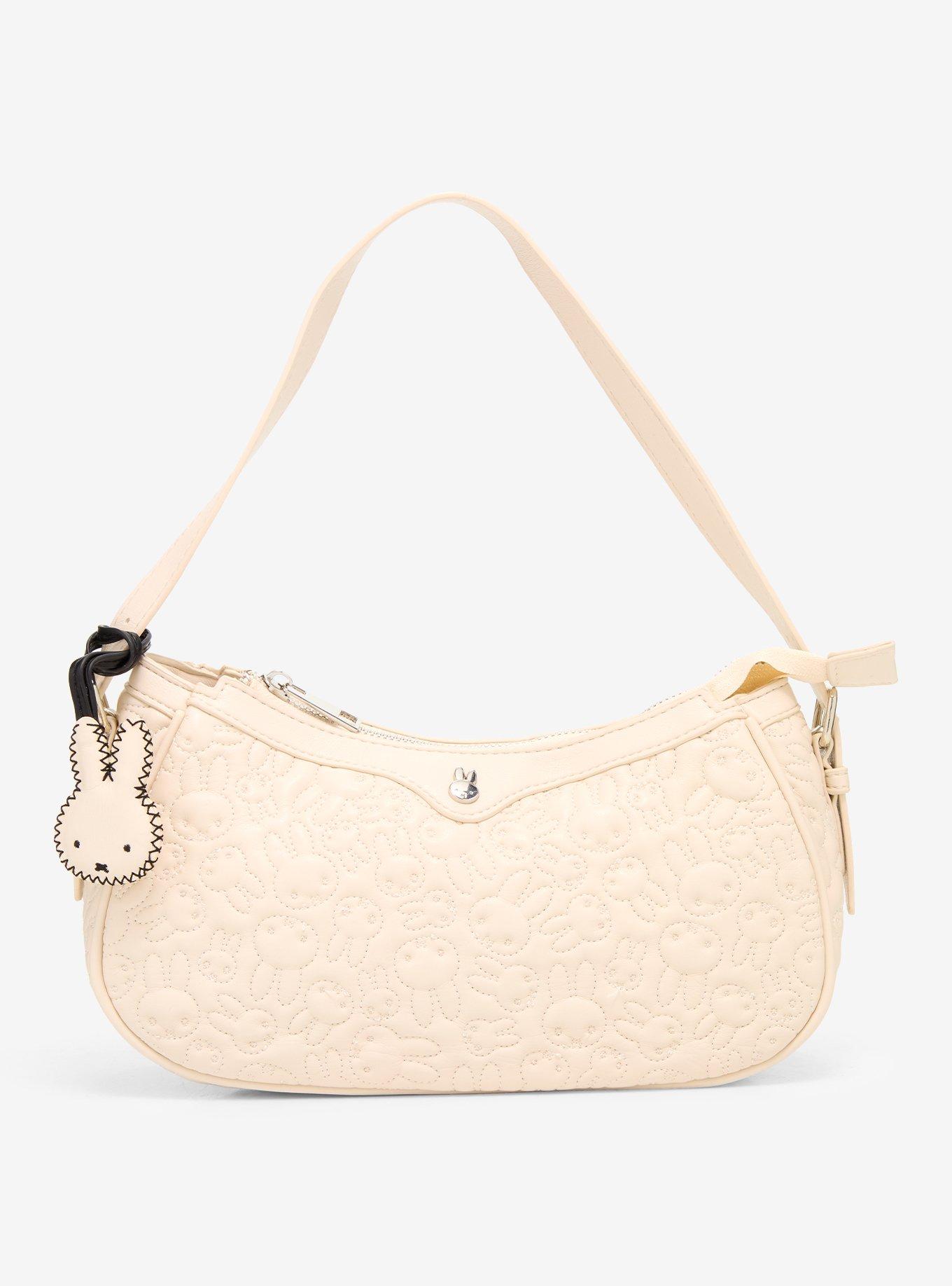 Miffy Allover Embroidered White Shoulder Bag - BoxLunch Exclusive, , hi-res