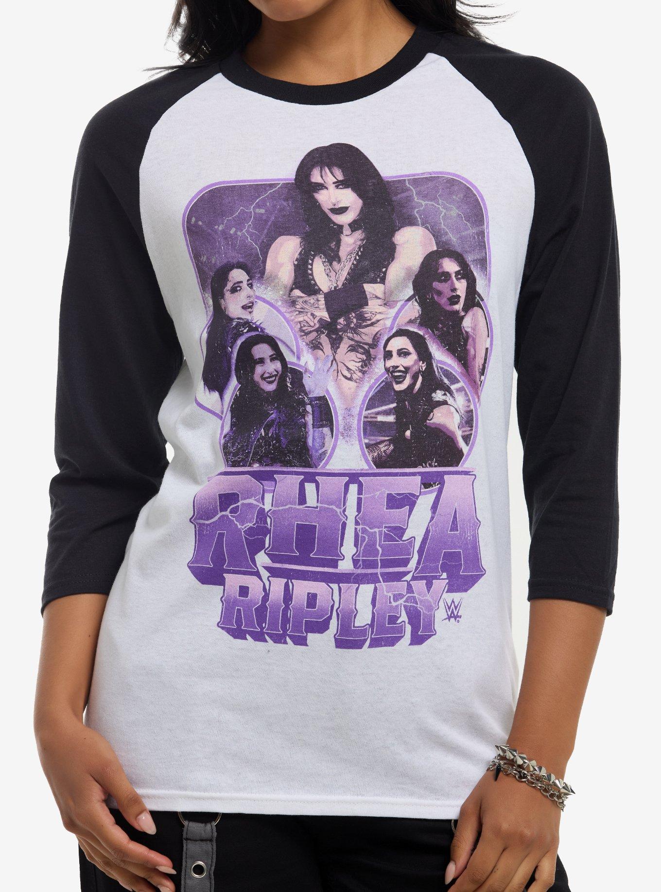 WWE Rhea Ripley Collage Raglan T-Shirt, , hi-res
