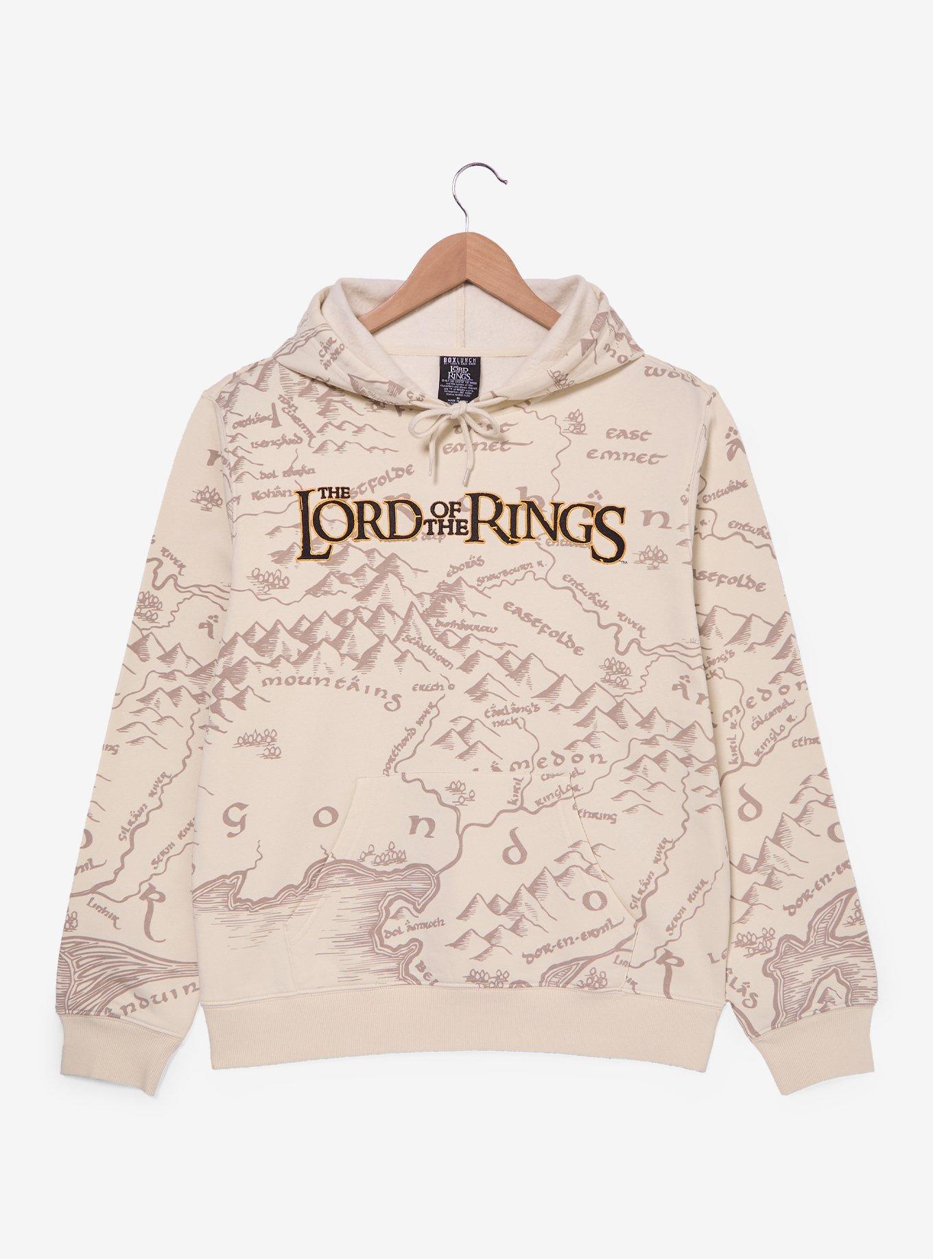The Lord of Rings Middle-earth Map Allover Print Hoodie - BoxLunch Exclusive