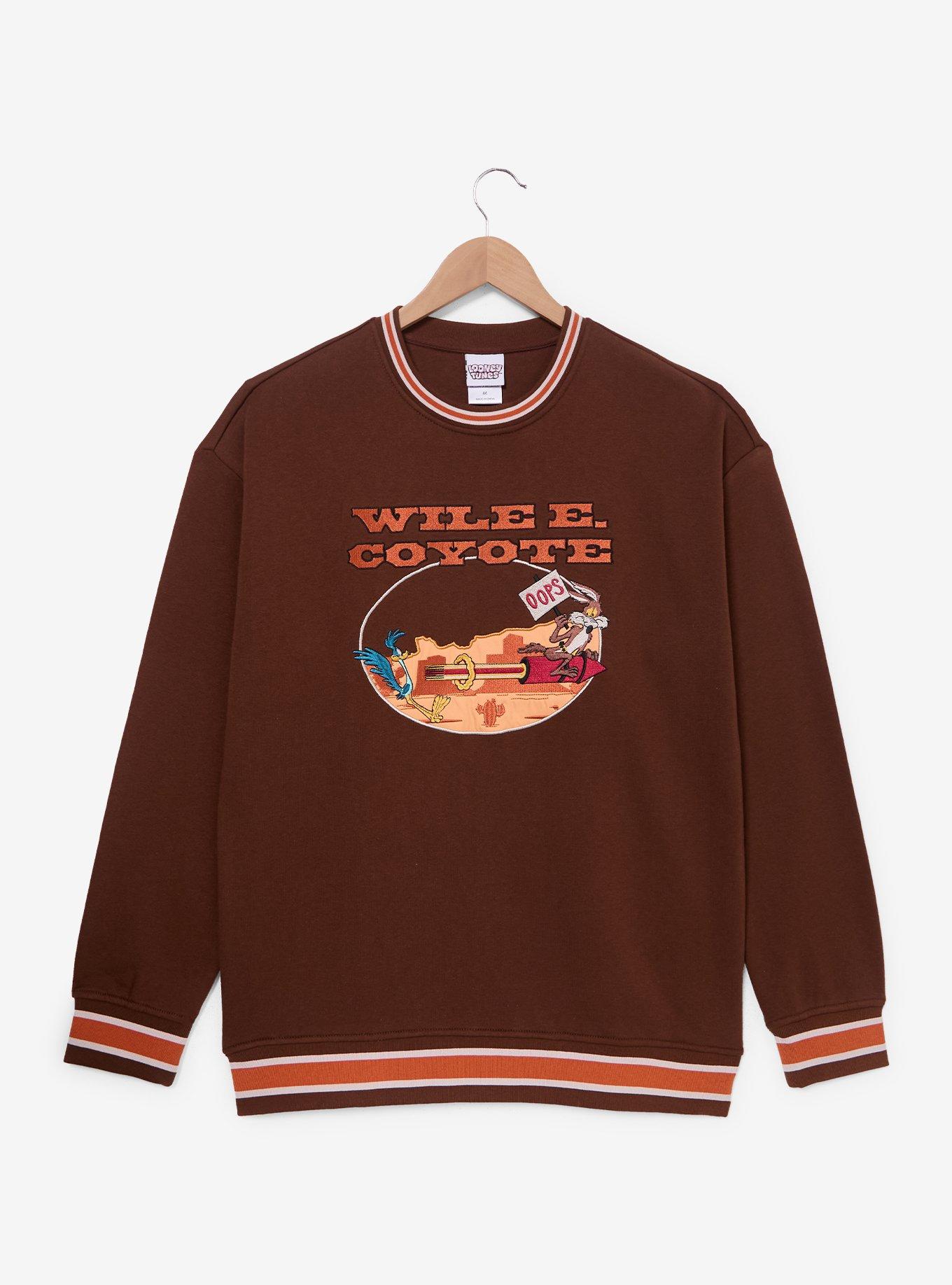 Looney Tunes Wile E. Coyote Embroidered Crewneck - BoxLunch Exclusive