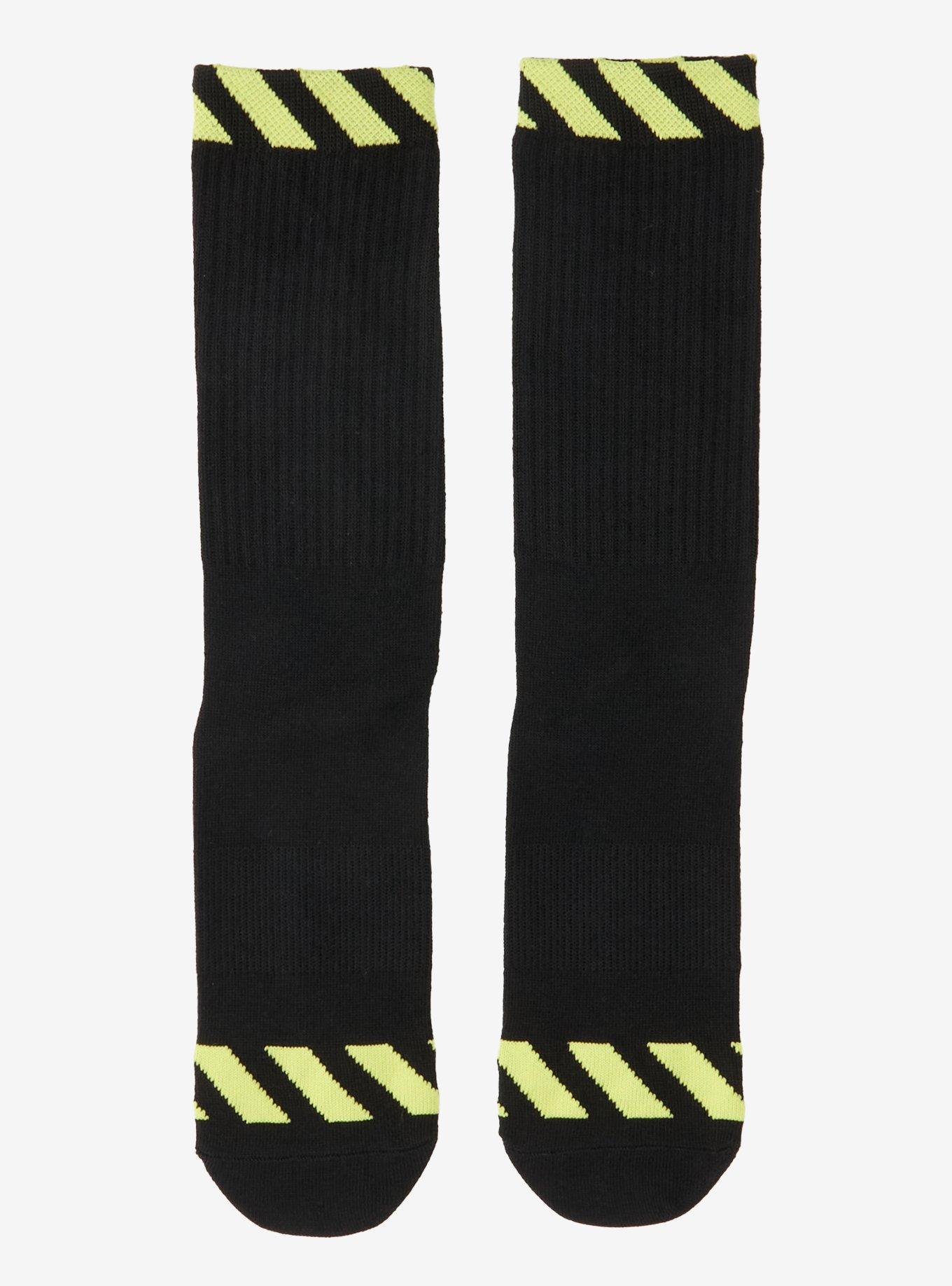 Murder Drones Hazard Symbol Crew Socks, , hi-res