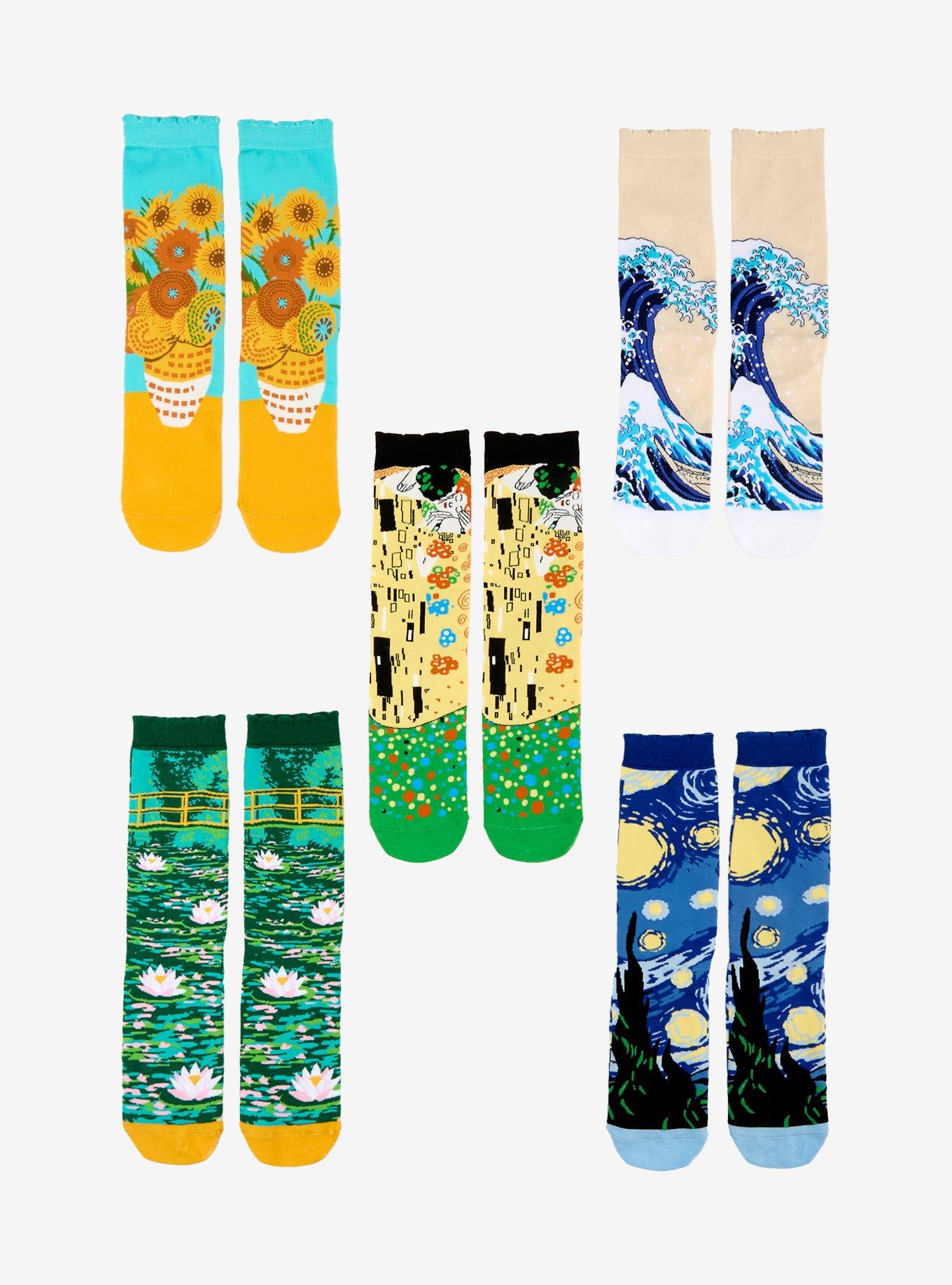 Famous Artwork Crew Socks 5 Pair, , hi-res