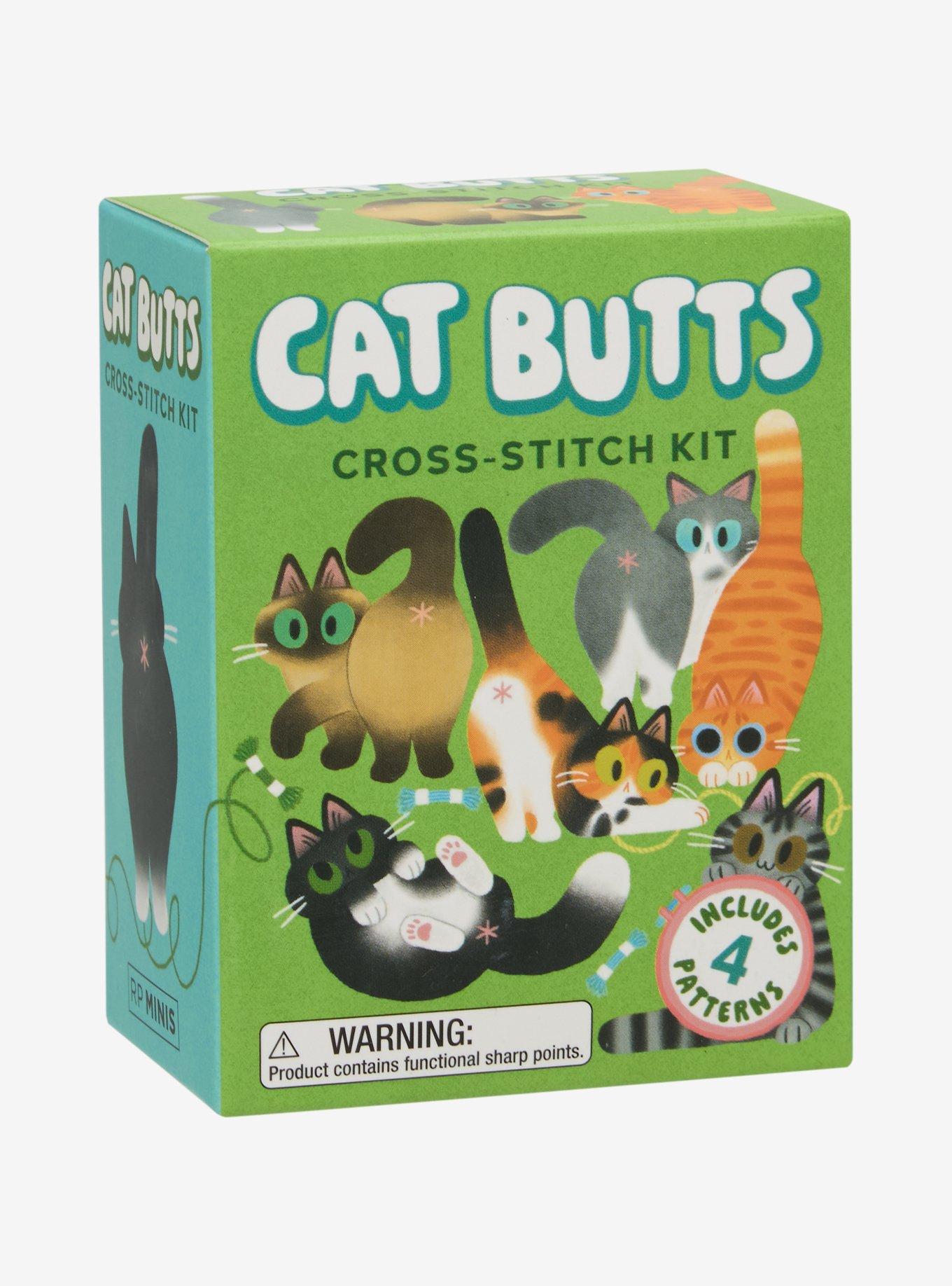 Cat Butts Mini Cross-Stitch Kit, , hi-res