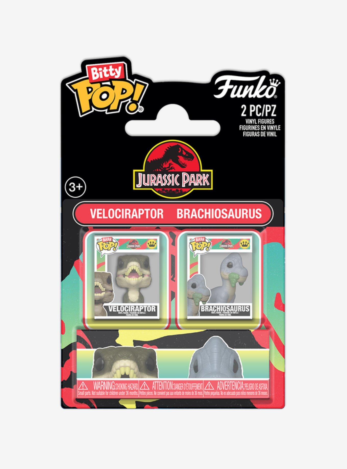 Funko Jurassic Park Bitty Pop! Velociraptor & Brachiosaurus Figure Set