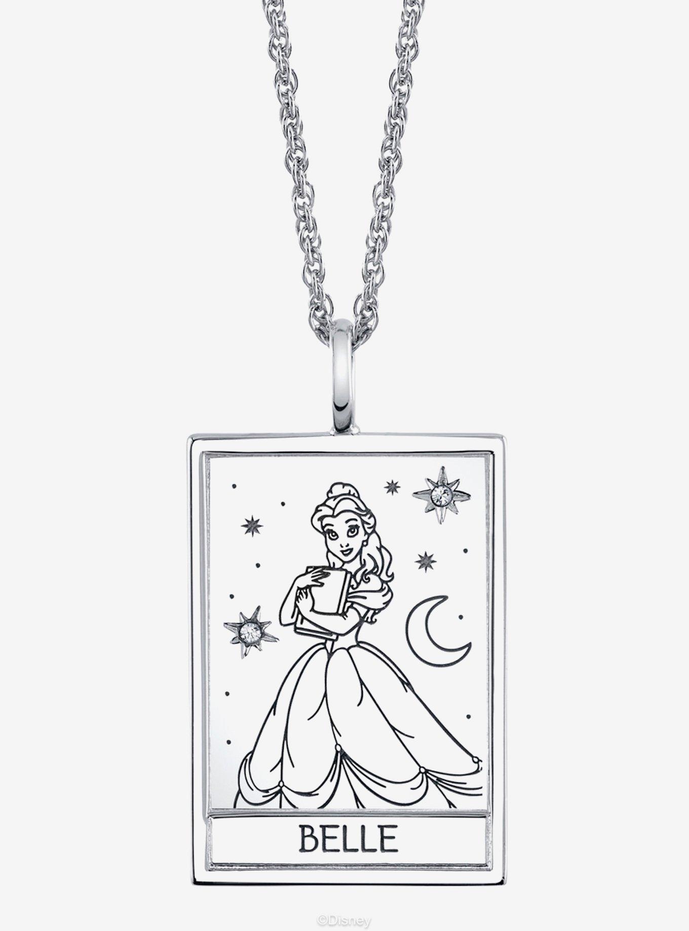 Disney x RockLove Beauty And The Beast Belle Tablet Sterling Silver Necklace, , hi-res