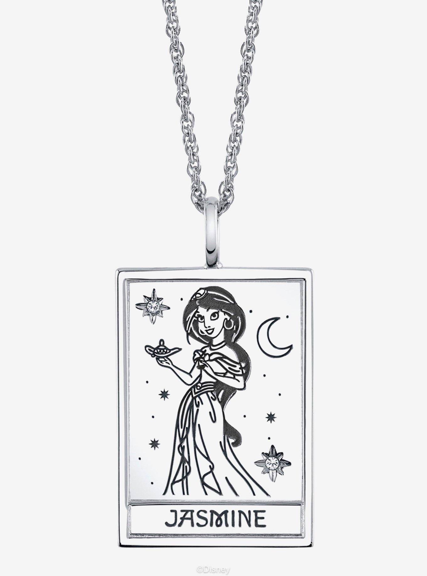 Disney x RockLove Aladdin Jasmine Tablet Sterling Silver Necklace, , hi-res