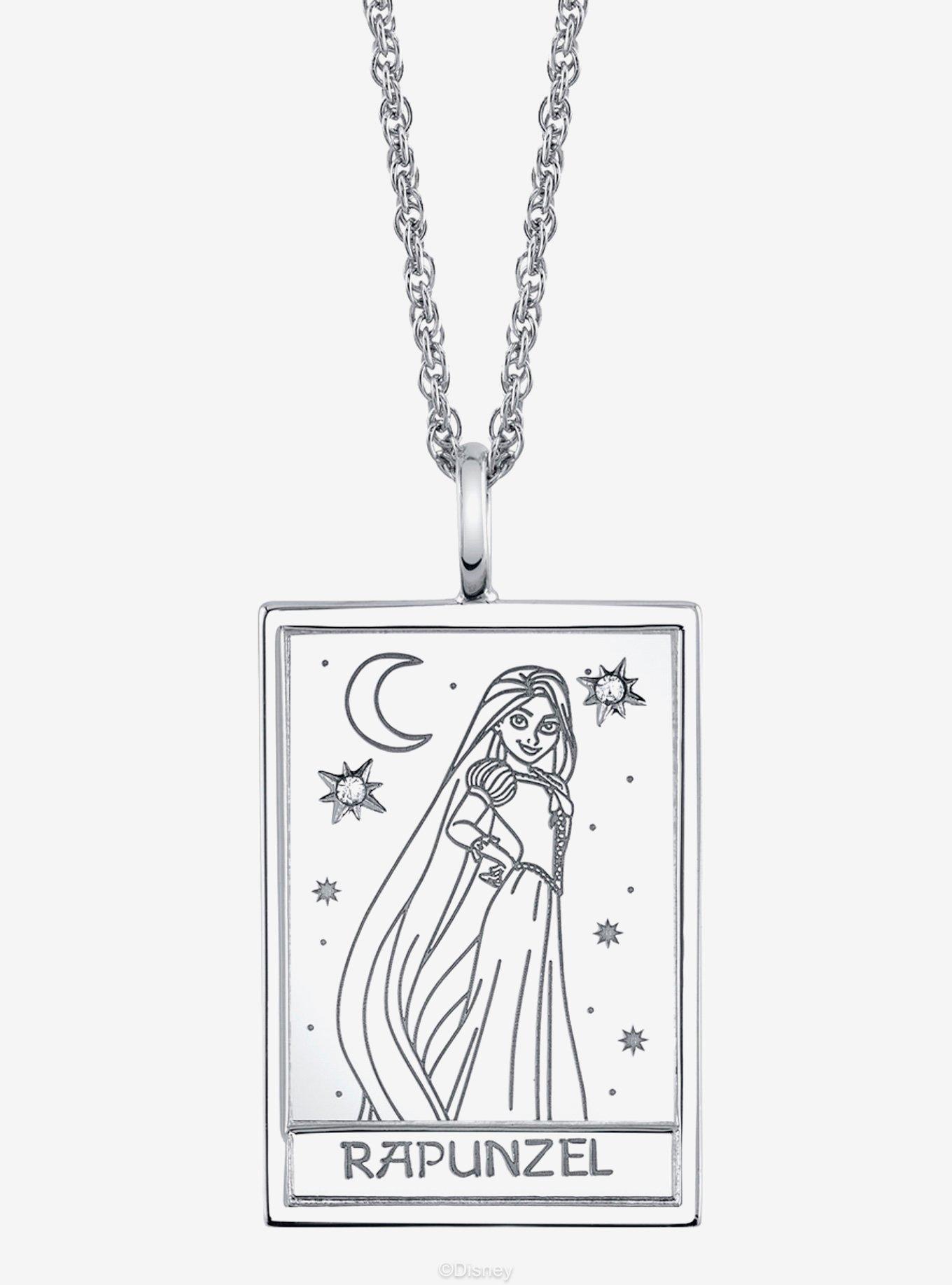 Disney x RockLove Tangled Rapunzel Tablet Sterling Silver Necklace, , hi-res