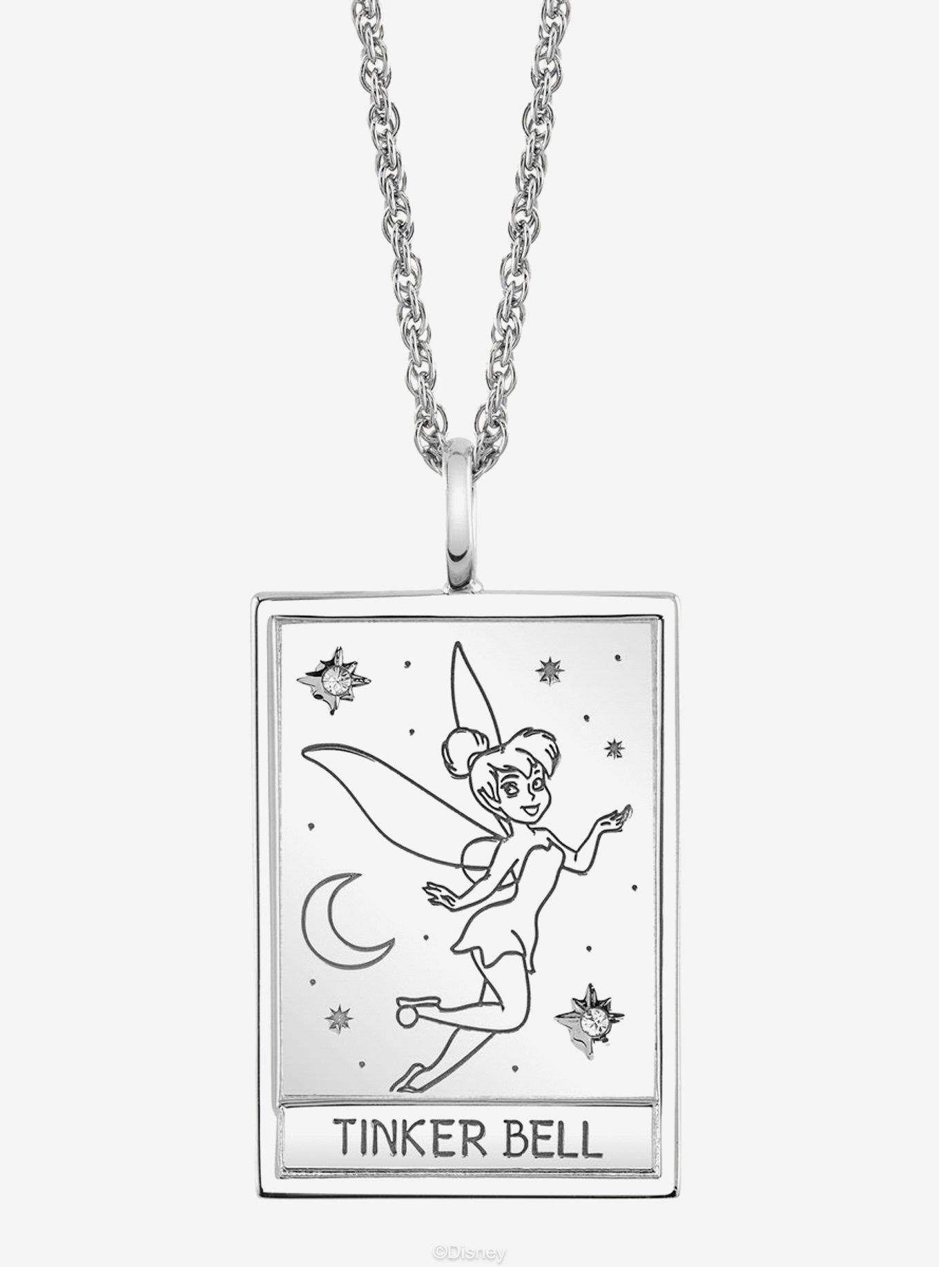 Disney x RockLove Peter Pan Tinker Bell Tablet Sterling Silver Necklace, , hi-res